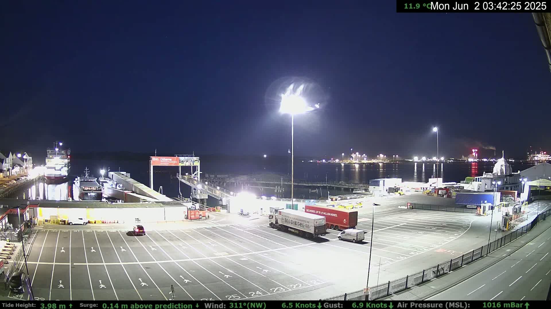 Southampton Vehicle Ferry Terminal Live Cam -  Southampton, Hampshire, South East, England, United Kingdom