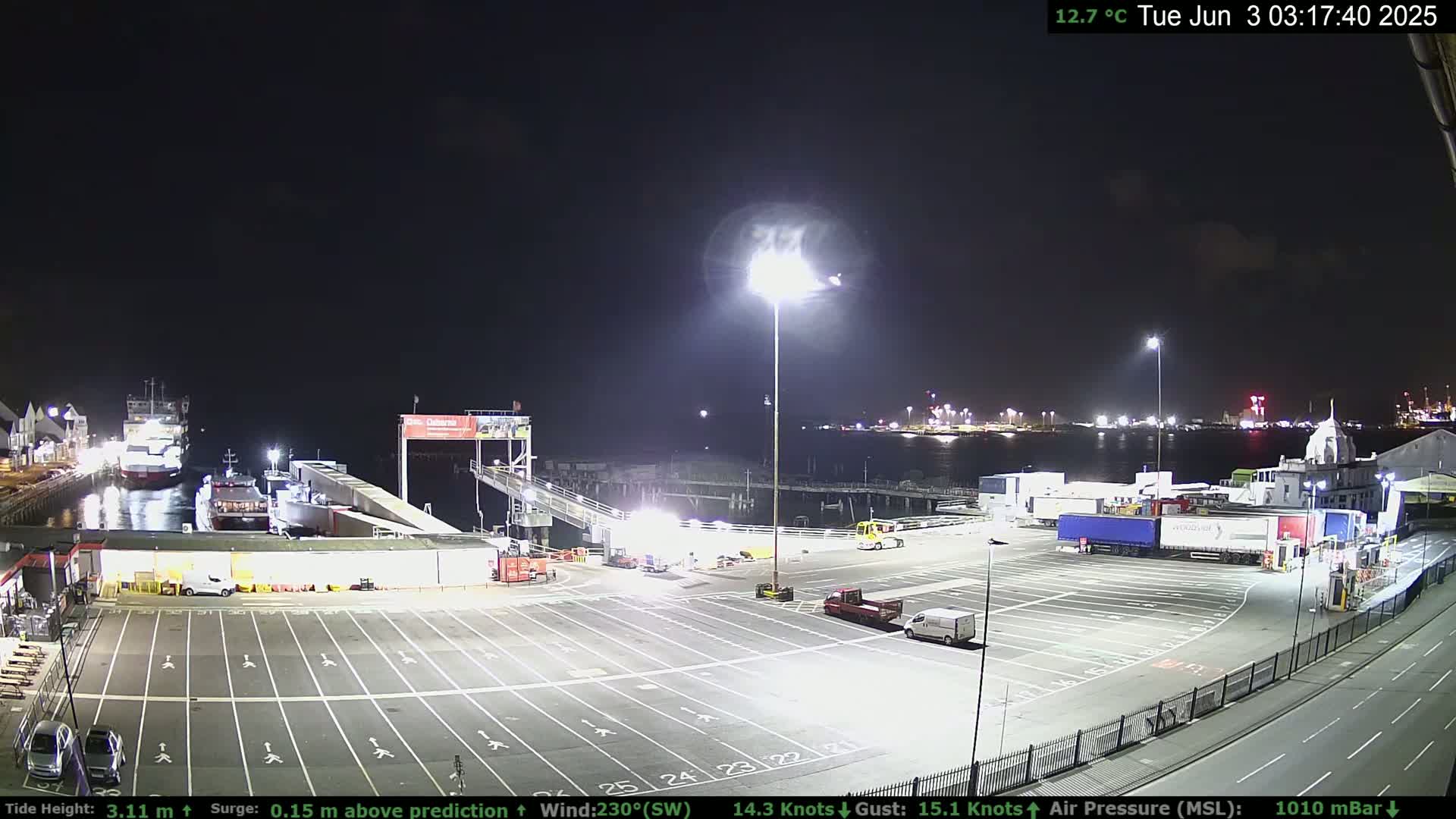 Southampton Vehicle Ferry Terminal Live Cam -  Southampton, Hampshire, South East, England, United Kingdom