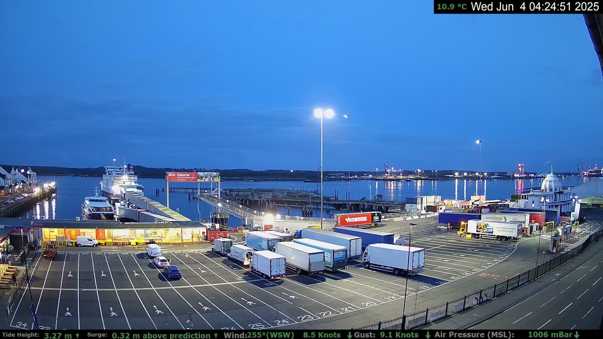 Southampton Vehicle Ferry Terminal Live Cam -  Southampton, Hampshire, South East, England, United Kingdom