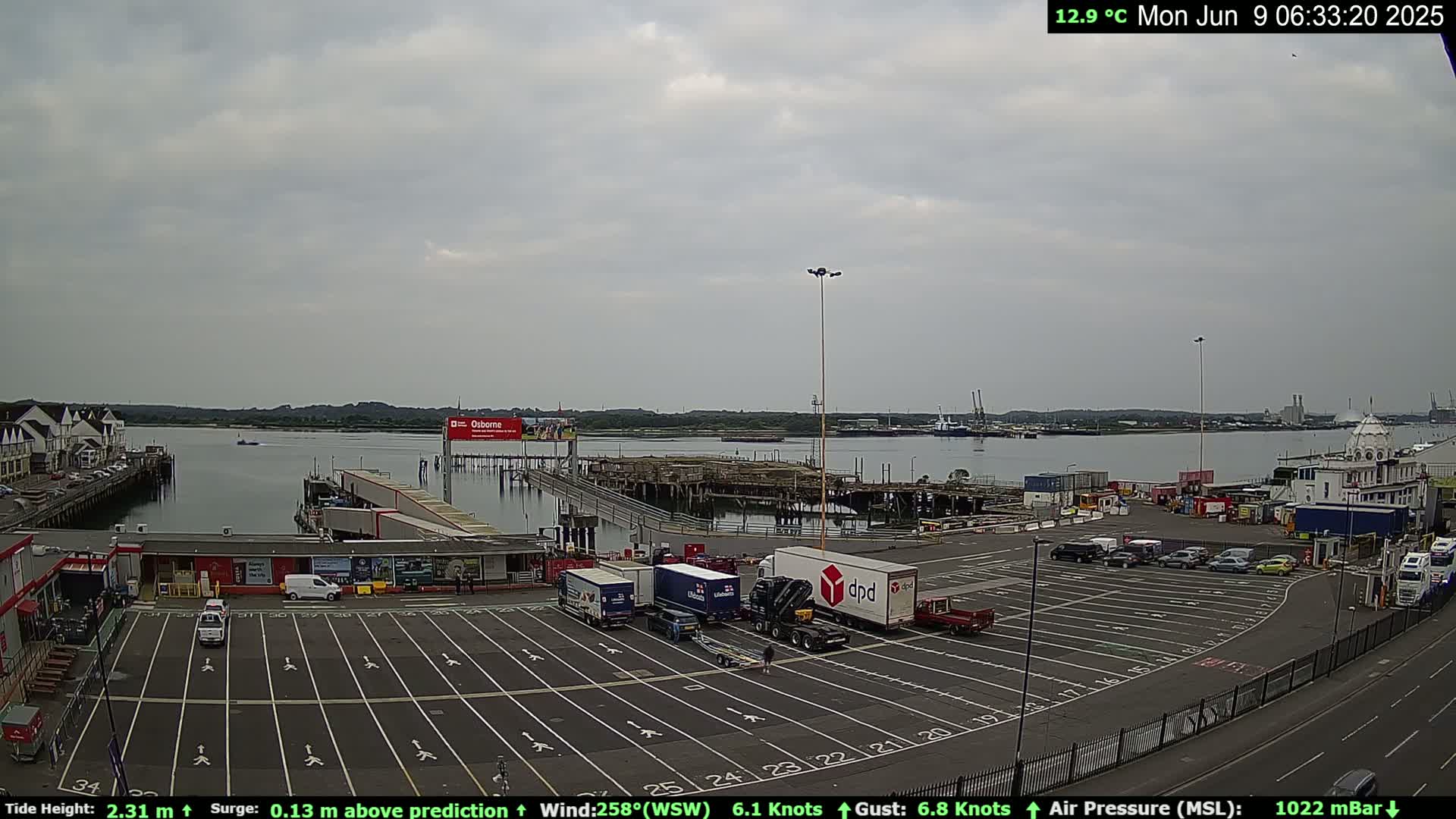 Southampton Vehicle Ferry Terminal Live Cam -  Southampton, Hampshire, South East, England, United Kingdom