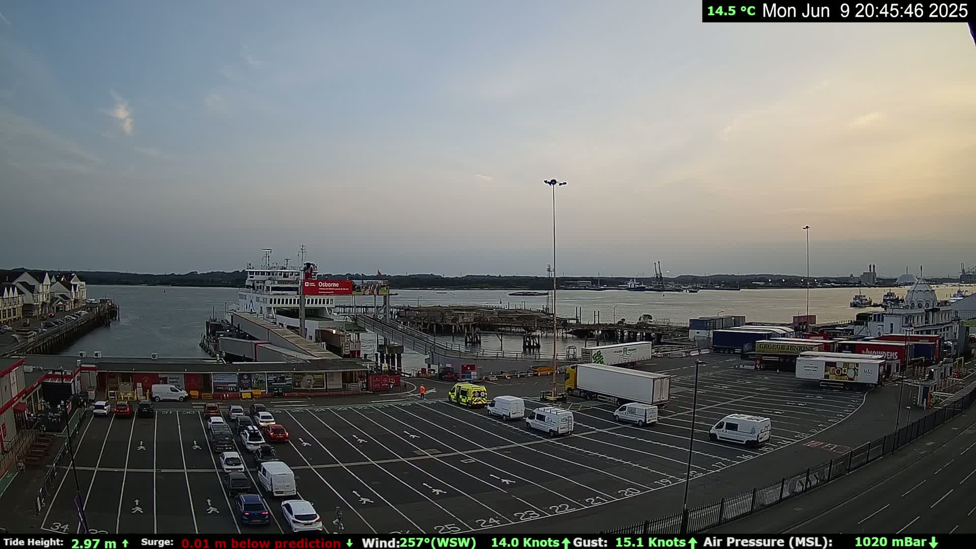 Southampton Vehicle Ferry Terminal Live Cam -  Southampton, Hampshire, South East, England, United Kingdom