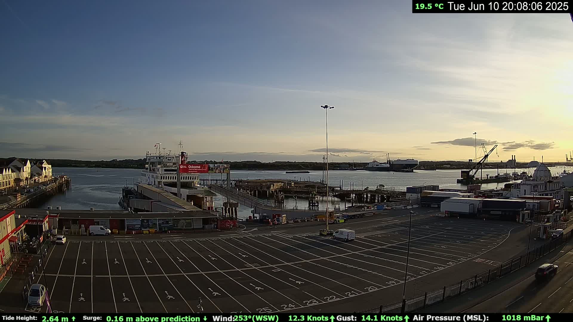 Southampton Vehicle Ferry Terminal Live Cam -  Southampton, Hampshire, South East, England, United Kingdom
