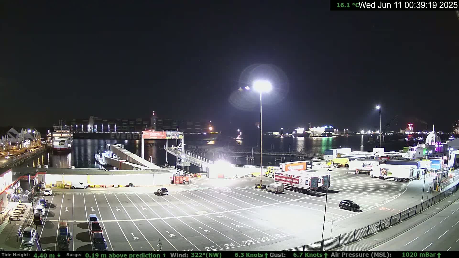 Southampton Vehicle Ferry Terminal Live Cam -  Southampton, Hampshire, South East, England, United Kingdom