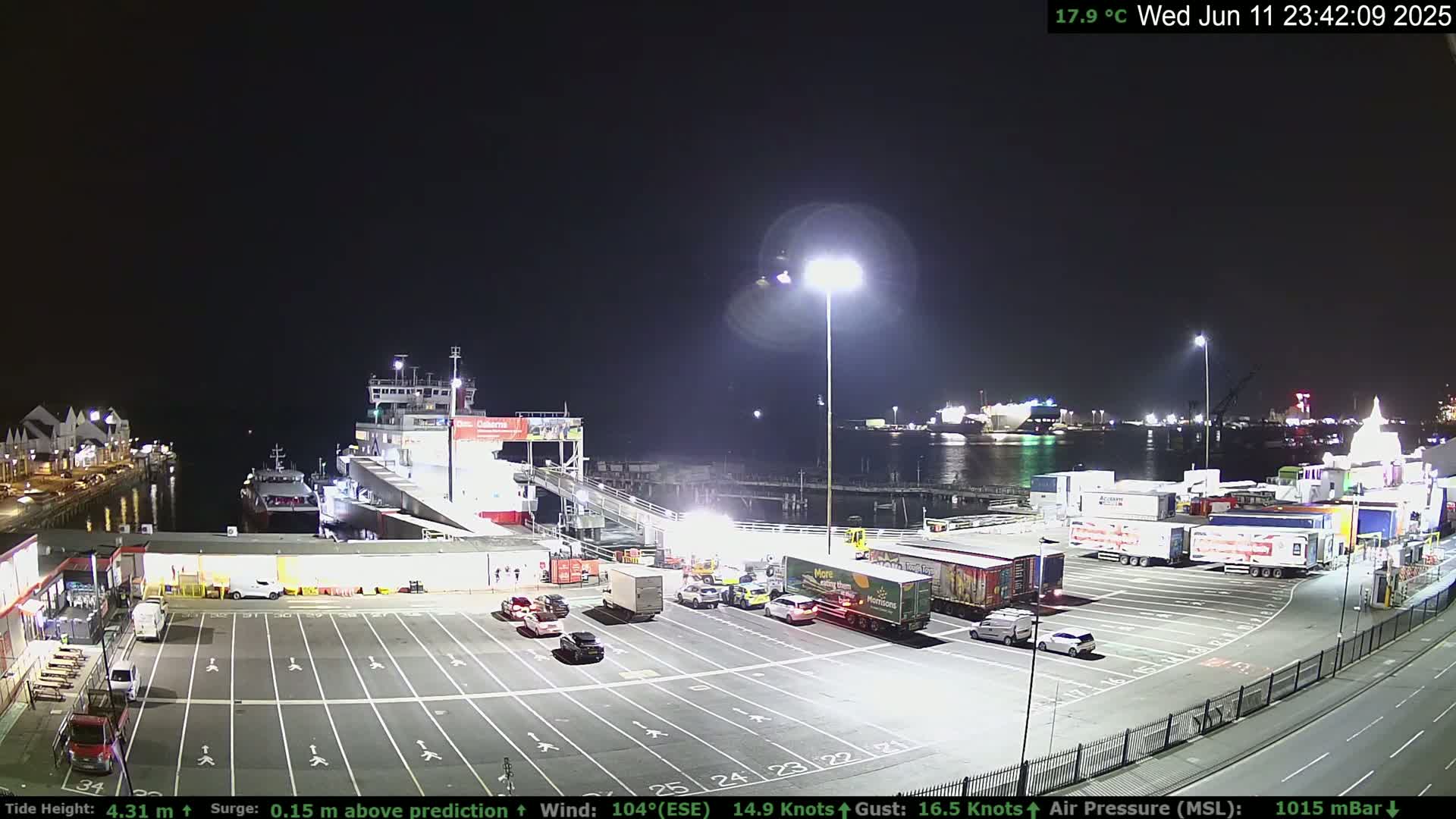 Southampton Vehicle Ferry Terminal Live Cam -  Southampton, Hampshire, South East, England, United Kingdom