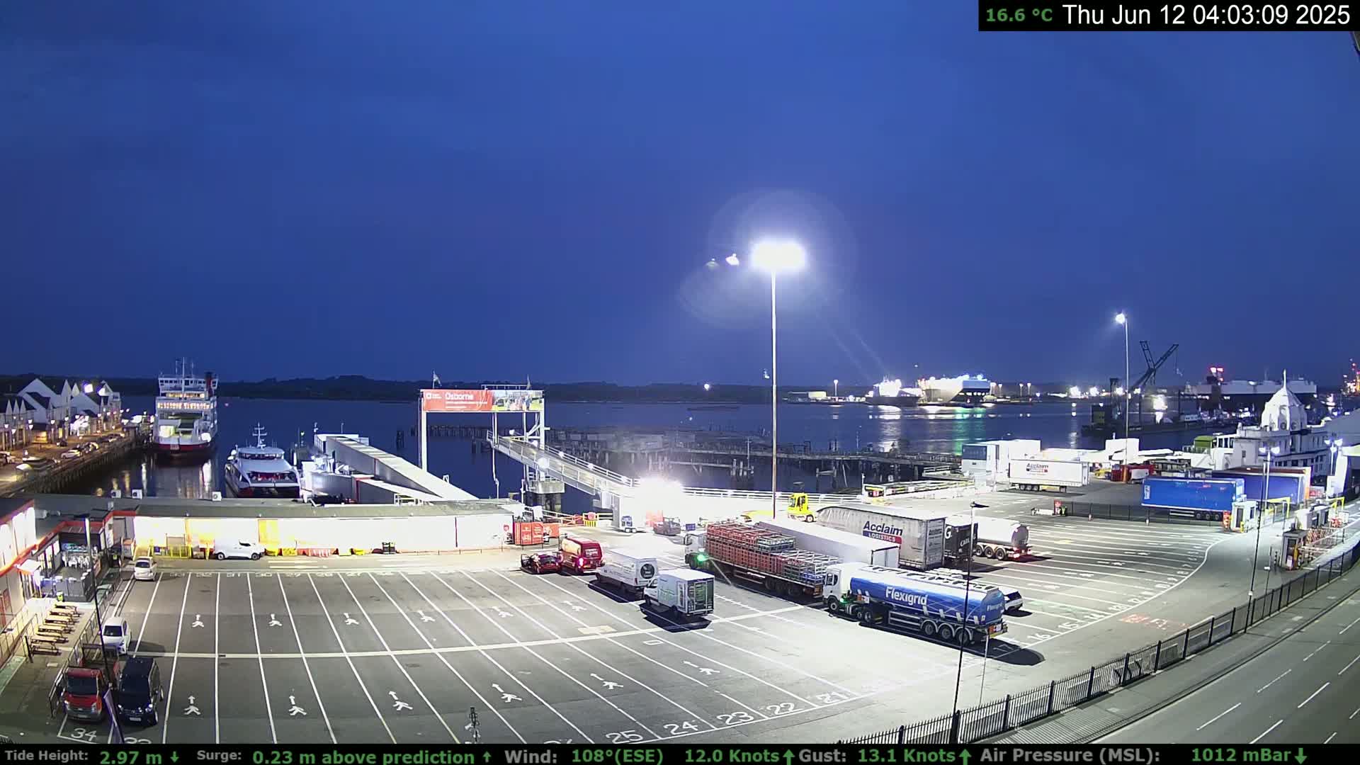 Southampton Vehicle Ferry Terminal Live Cam -  Southampton, Hampshire, South East, England, United Kingdom