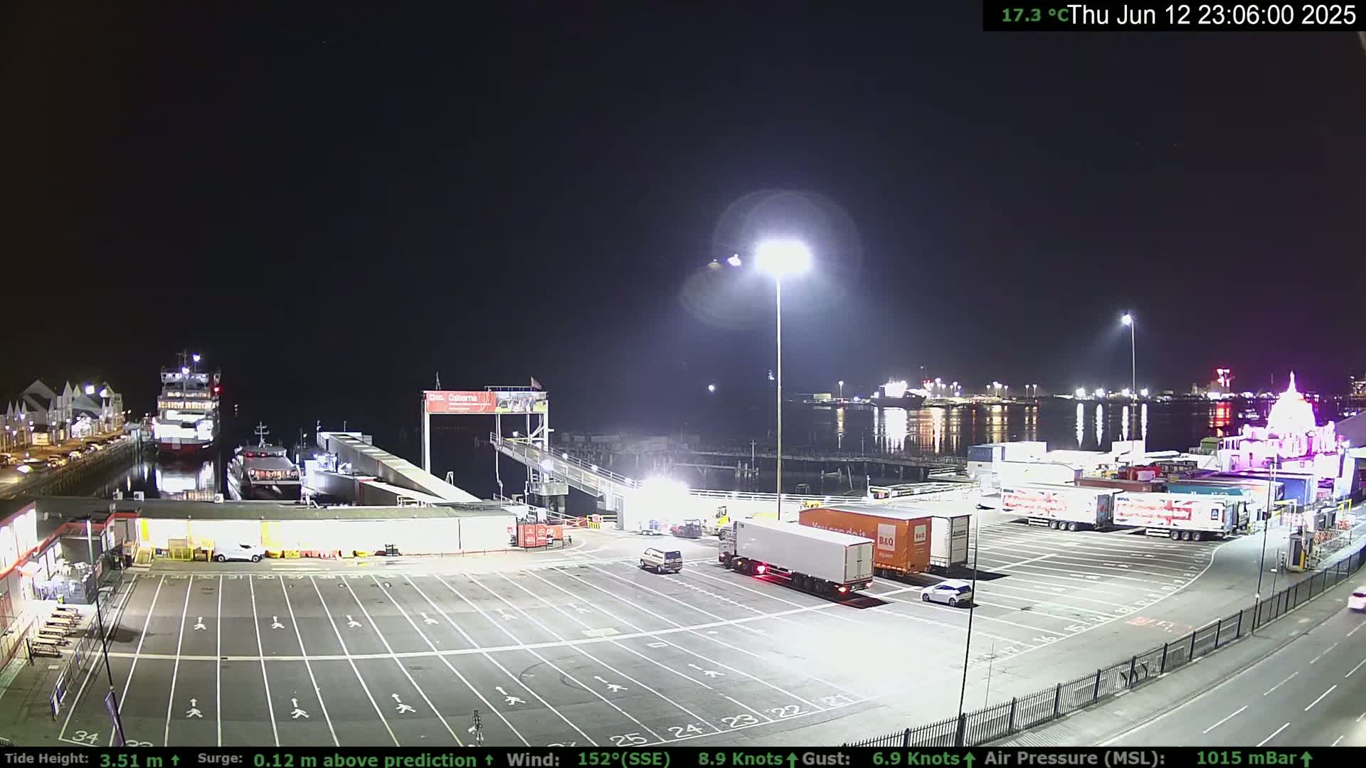 Southampton Vehicle Ferry Terminal Live Cam -  Southampton, Hampshire, South East, England, United Kingdom