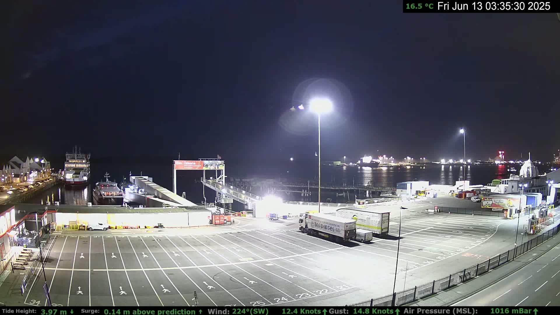 Southampton Vehicle Ferry Terminal Live Cam -  Southampton, Hampshire, South East, England, United Kingdom