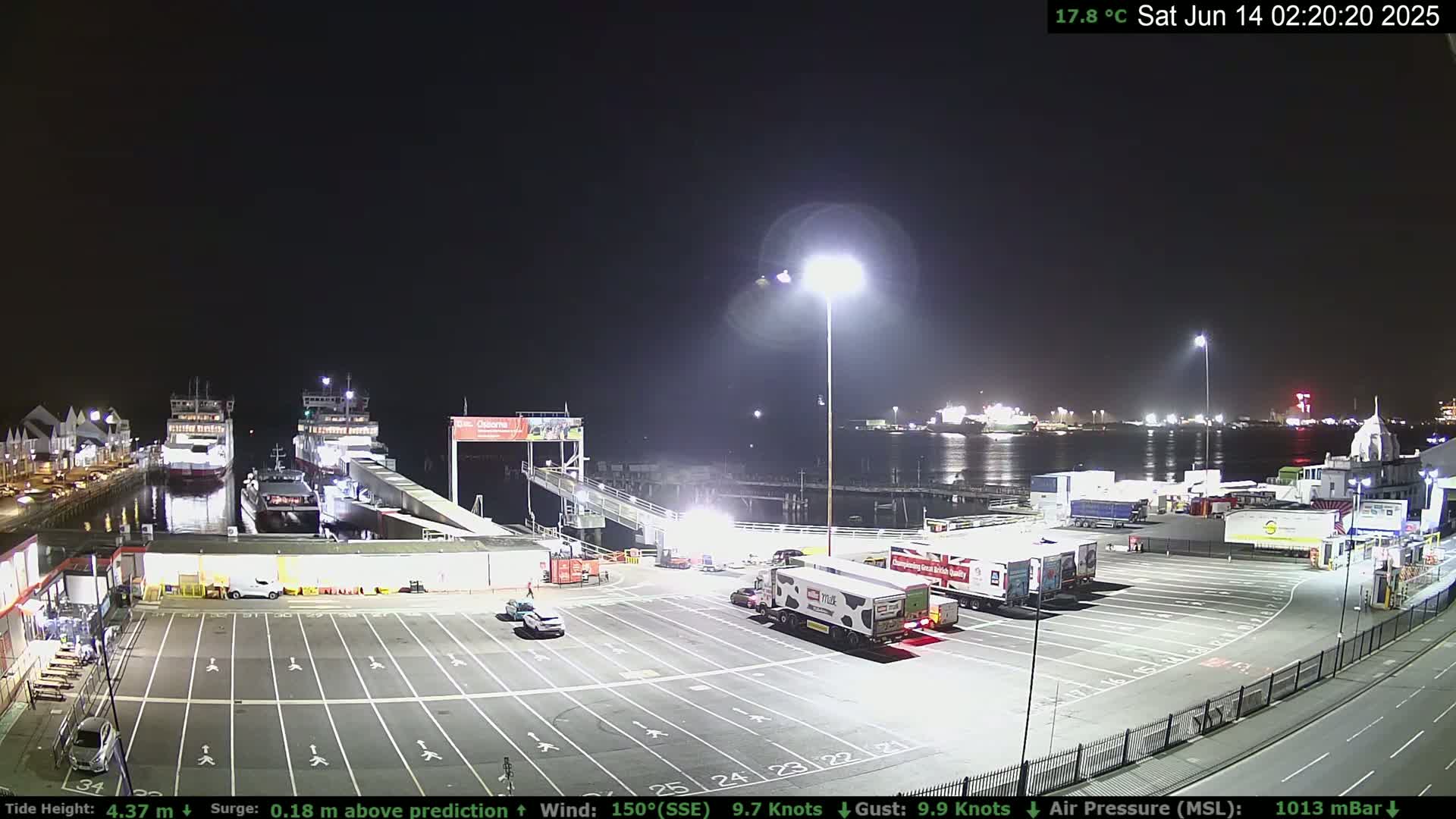 Southampton Vehicle Ferry Terminal Live Cam -  Southampton, Hampshire, South East, England, United Kingdom