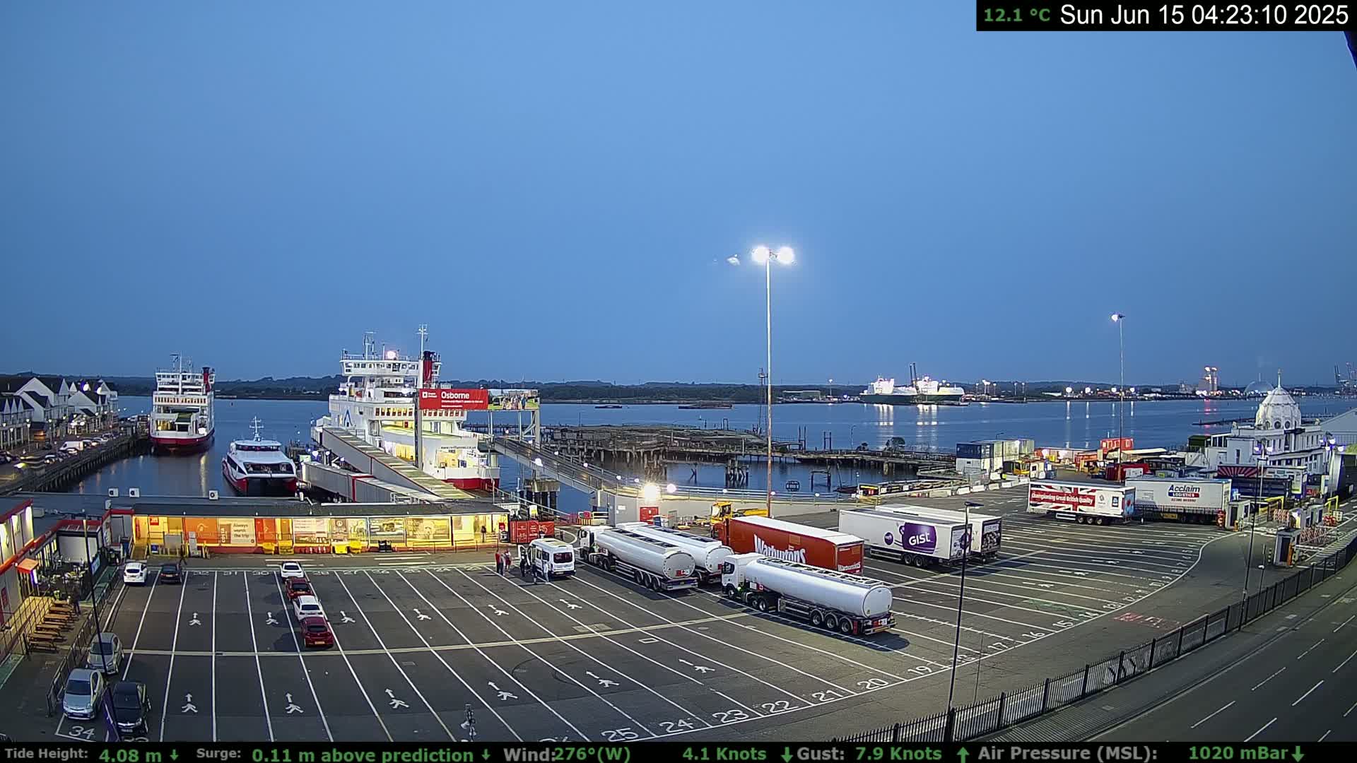 Southampton Vehicle Ferry Terminal Live Cam -  Southampton, Hampshire, South East, England, United Kingdom