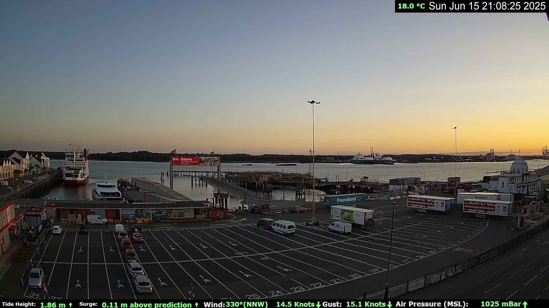 Southampton Vehicle Ferry Terminal Live Cam -  Southampton, Hampshire, South East, England, United Kingdom