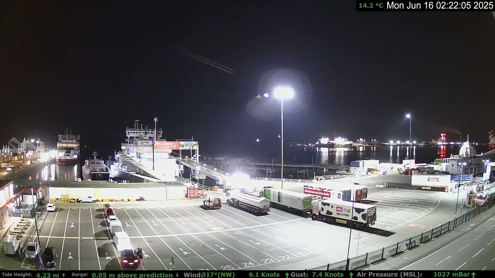 Southampton Vehicle Ferry Terminal Live Cam -  Southampton, Hampshire, South East, England, United Kingdom