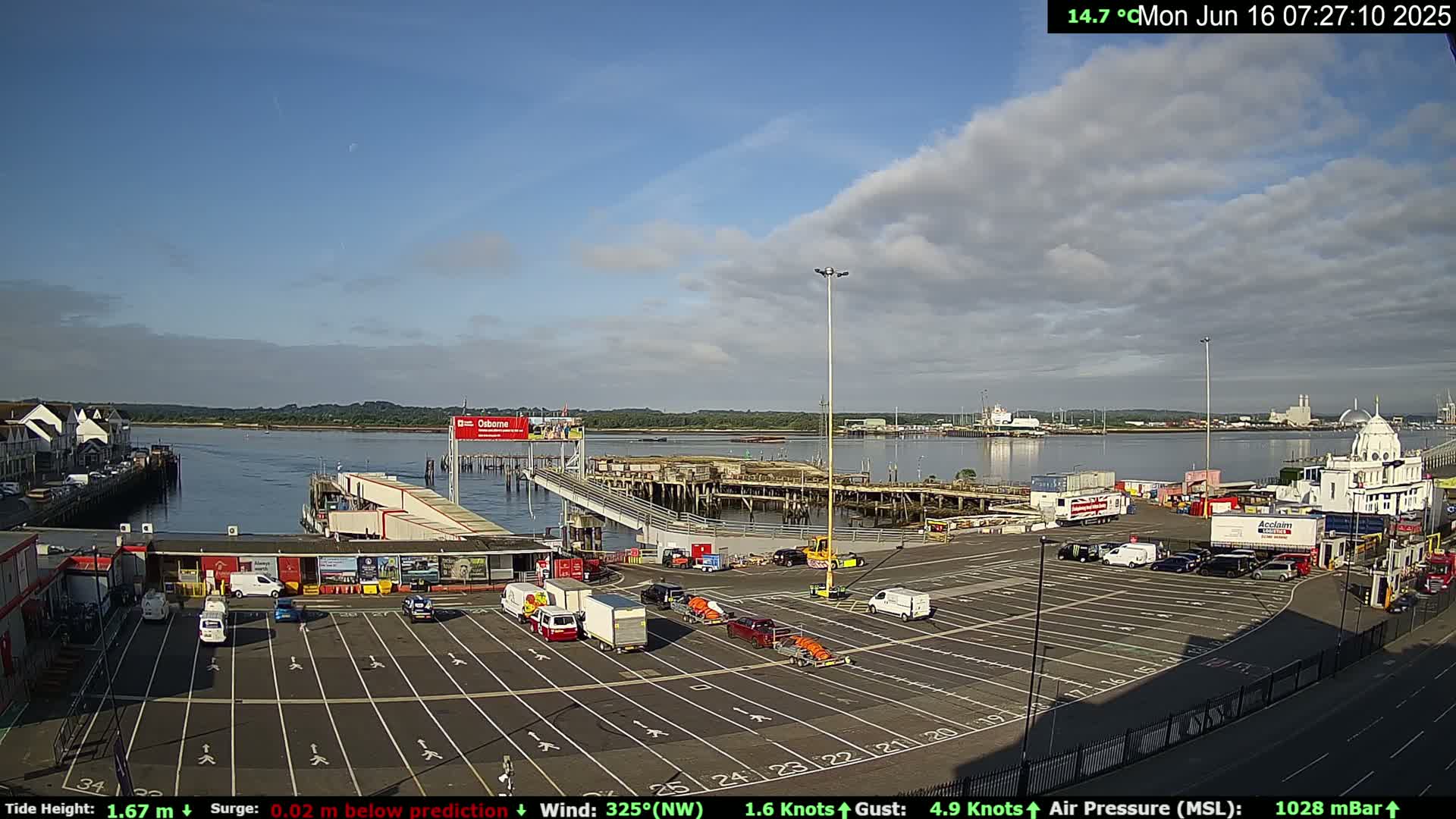 Southampton Vehicle Ferry Terminal Live Cam -  Southampton, Hampshire, South East, England, United Kingdom