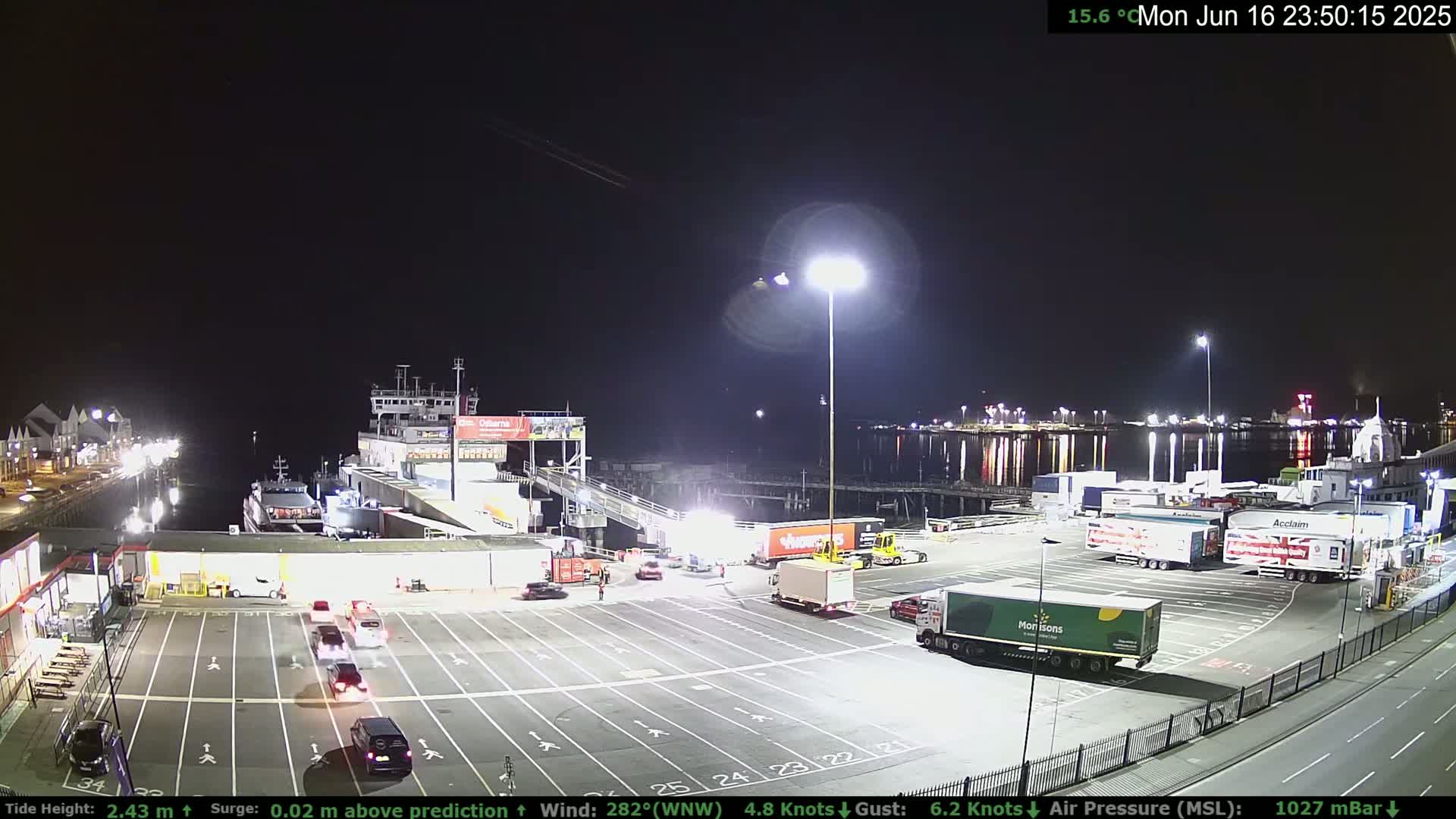 Southampton Vehicle Ferry Terminal Live Cam -  Southampton, Hampshire, South East, England, United Kingdom