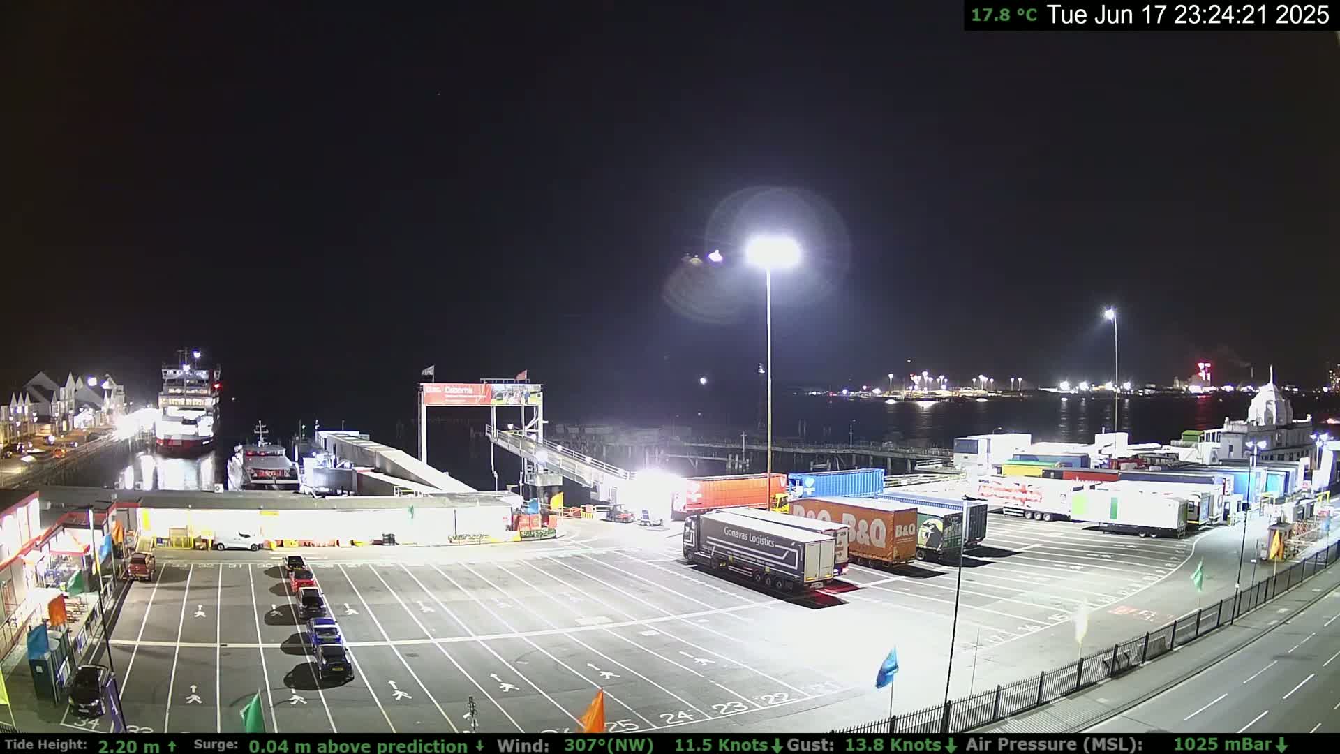 Southampton Vehicle Ferry Terminal Live Cam -  Southampton, Hampshire, South East, England, United Kingdom