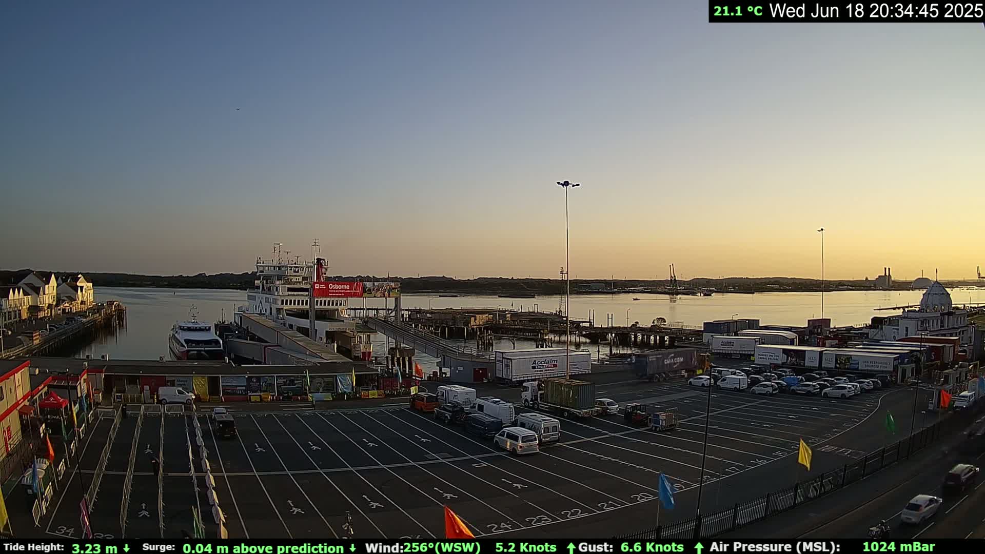 Southampton Vehicle Ferry Terminal Live Cam -  Southampton, Hampshire, South East, England, United Kingdom