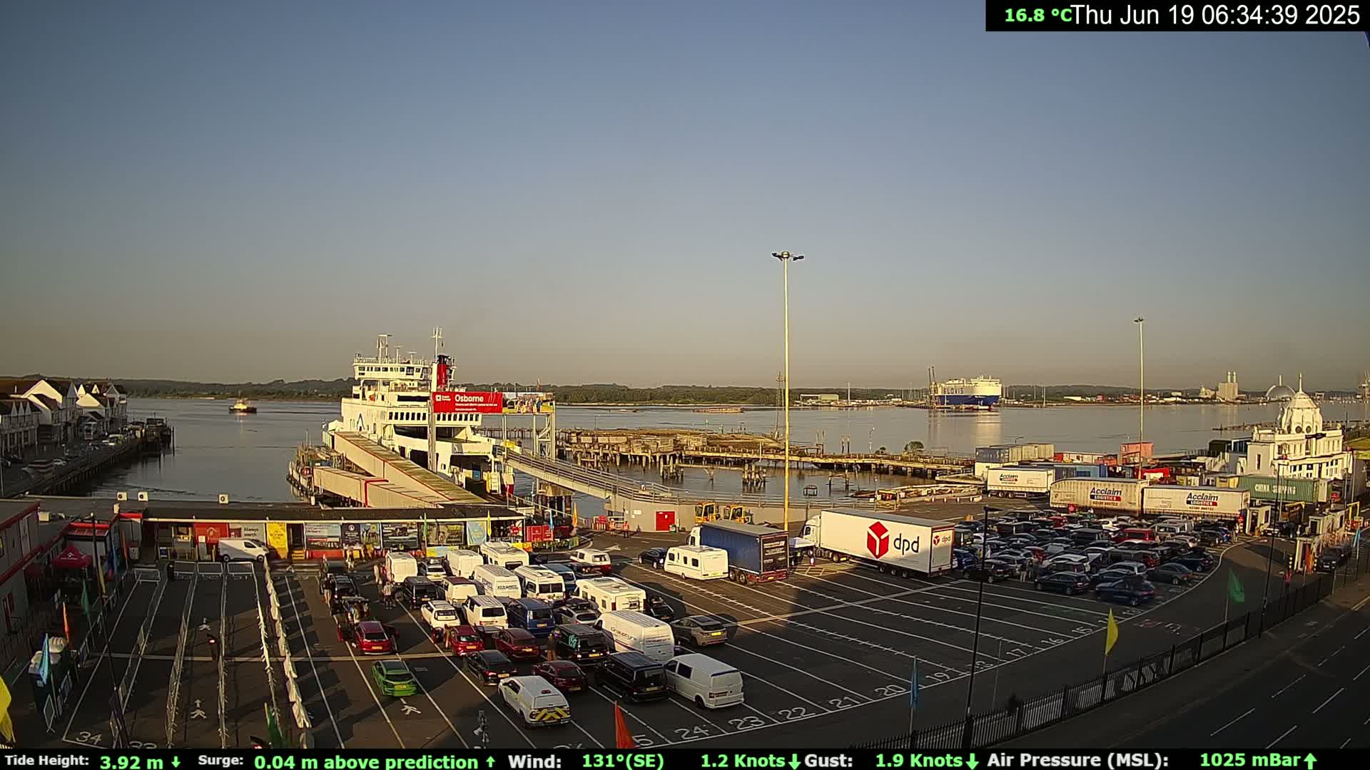 Southampton Vehicle Ferry Terminal Live Cam -  Southampton, Hampshire, South East, England, United Kingdom