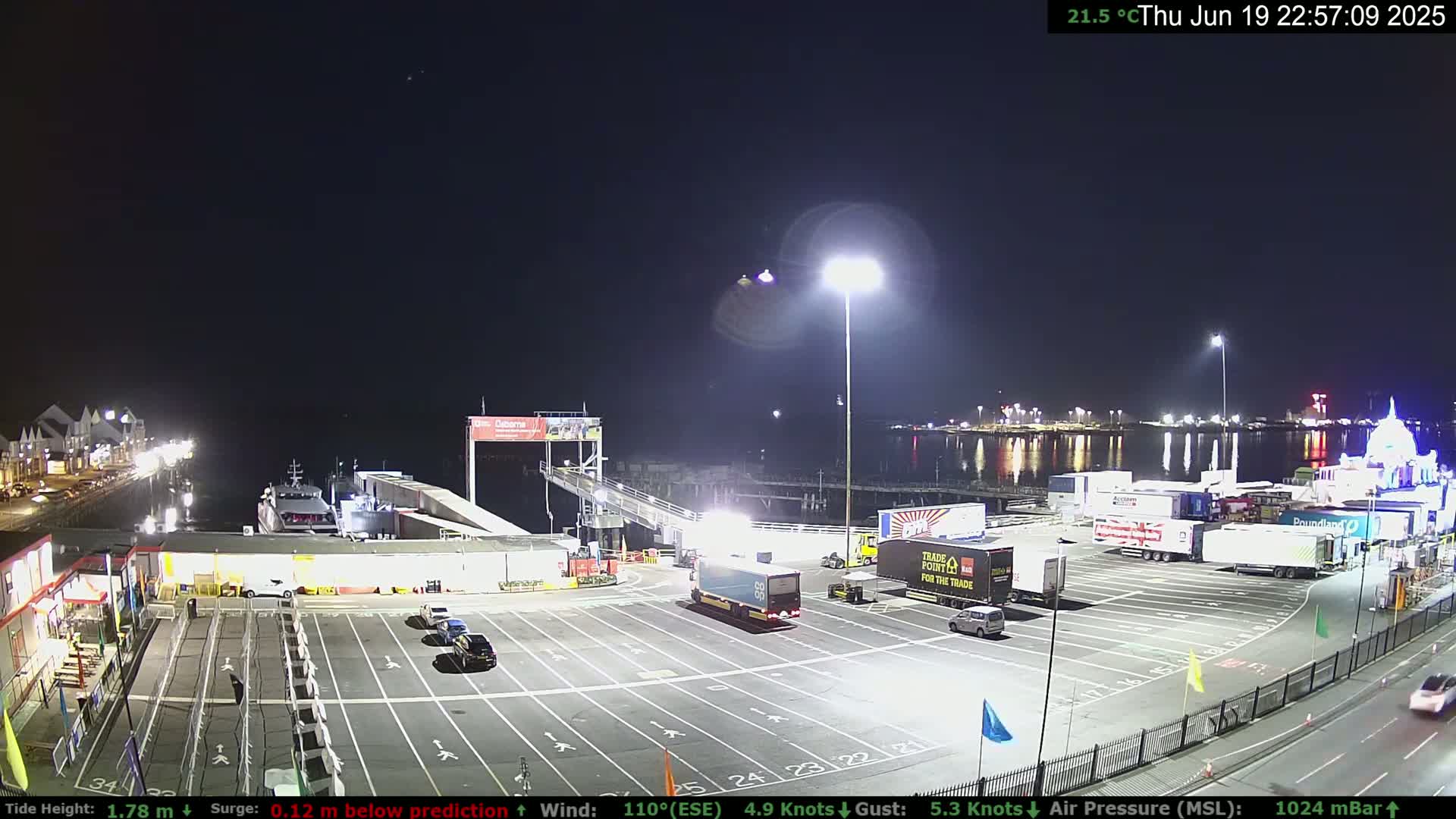 Southampton Vehicle Ferry Terminal Live Cam -  Southampton, Hampshire, South East, England, United Kingdom