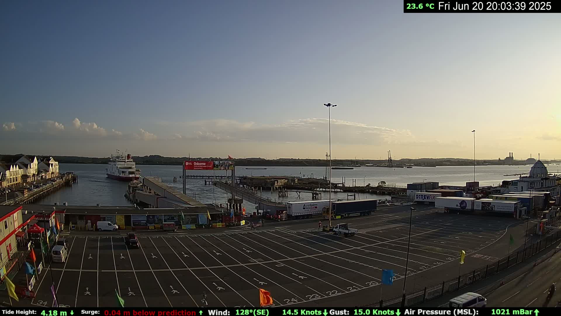 Southampton Vehicle Ferry Terminal Live Cam -  Southampton, Hampshire, South East, England, United Kingdom