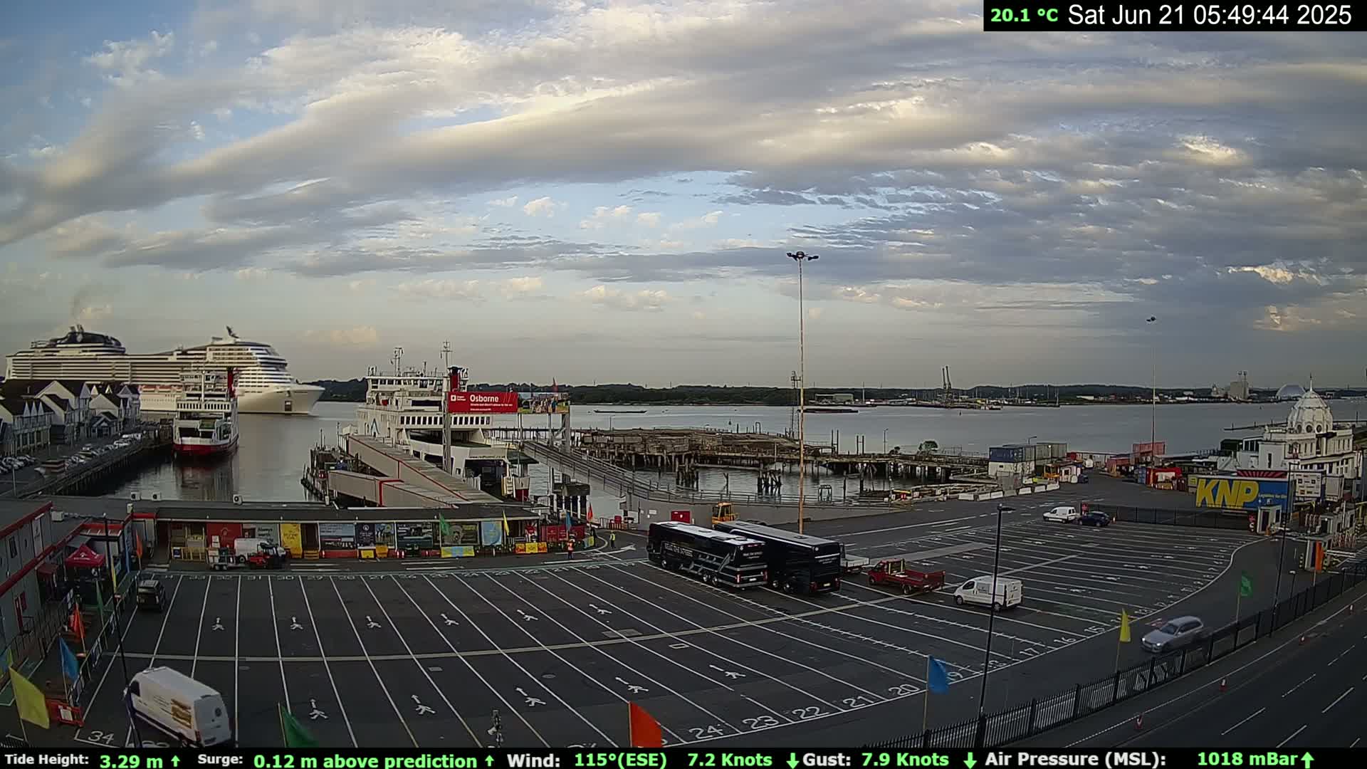 Southampton Vehicle Ferry Terminal Live Cam -  Southampton, Hampshire, South East, England, United Kingdom