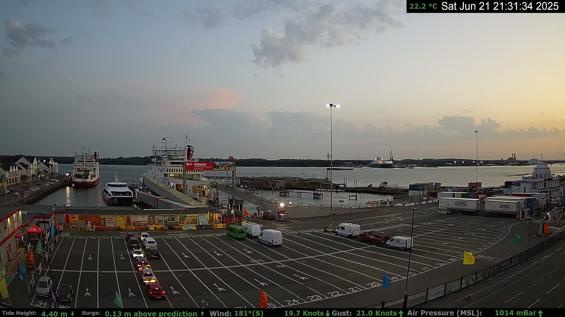 Southampton Vehicle Ferry Terminal Live Cam -  Southampton, Hampshire, South East, England, United Kingdom