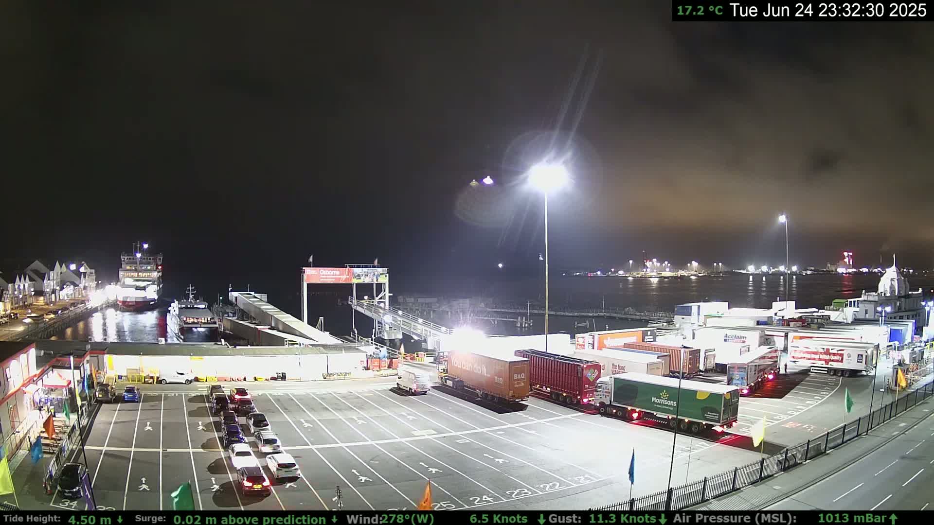 Southampton Vehicle Ferry Terminal Live Cam -  Southampton, Hampshire, South East, England, United Kingdom