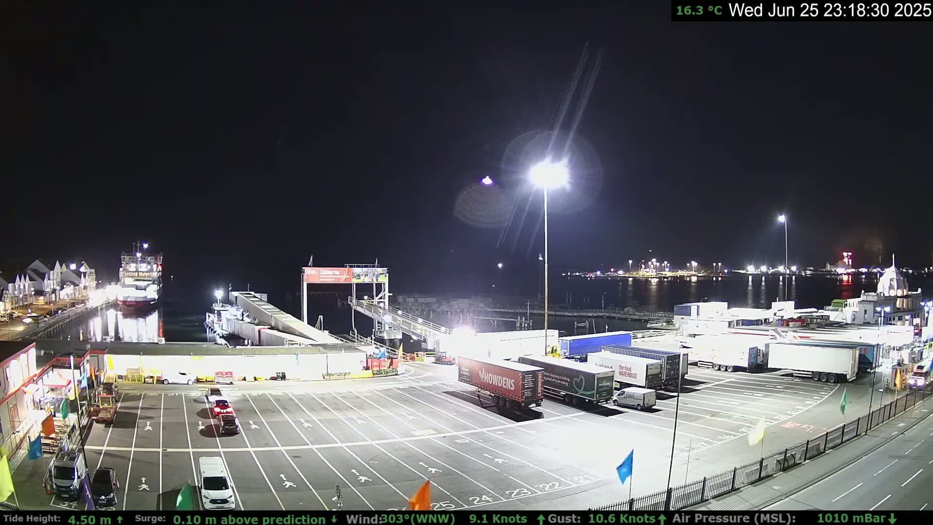 Southampton Vehicle Ferry Terminal Live Cam -  Southampton, Hampshire, South East, England, United Kingdom
