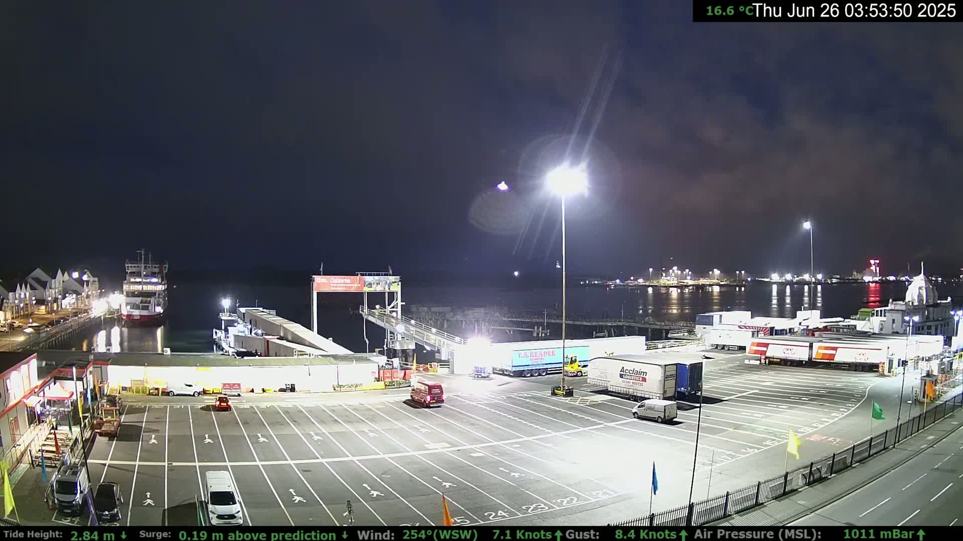 Southampton Vehicle Ferry Terminal Live Cam -  Southampton, Hampshire, South East, England, United Kingdom