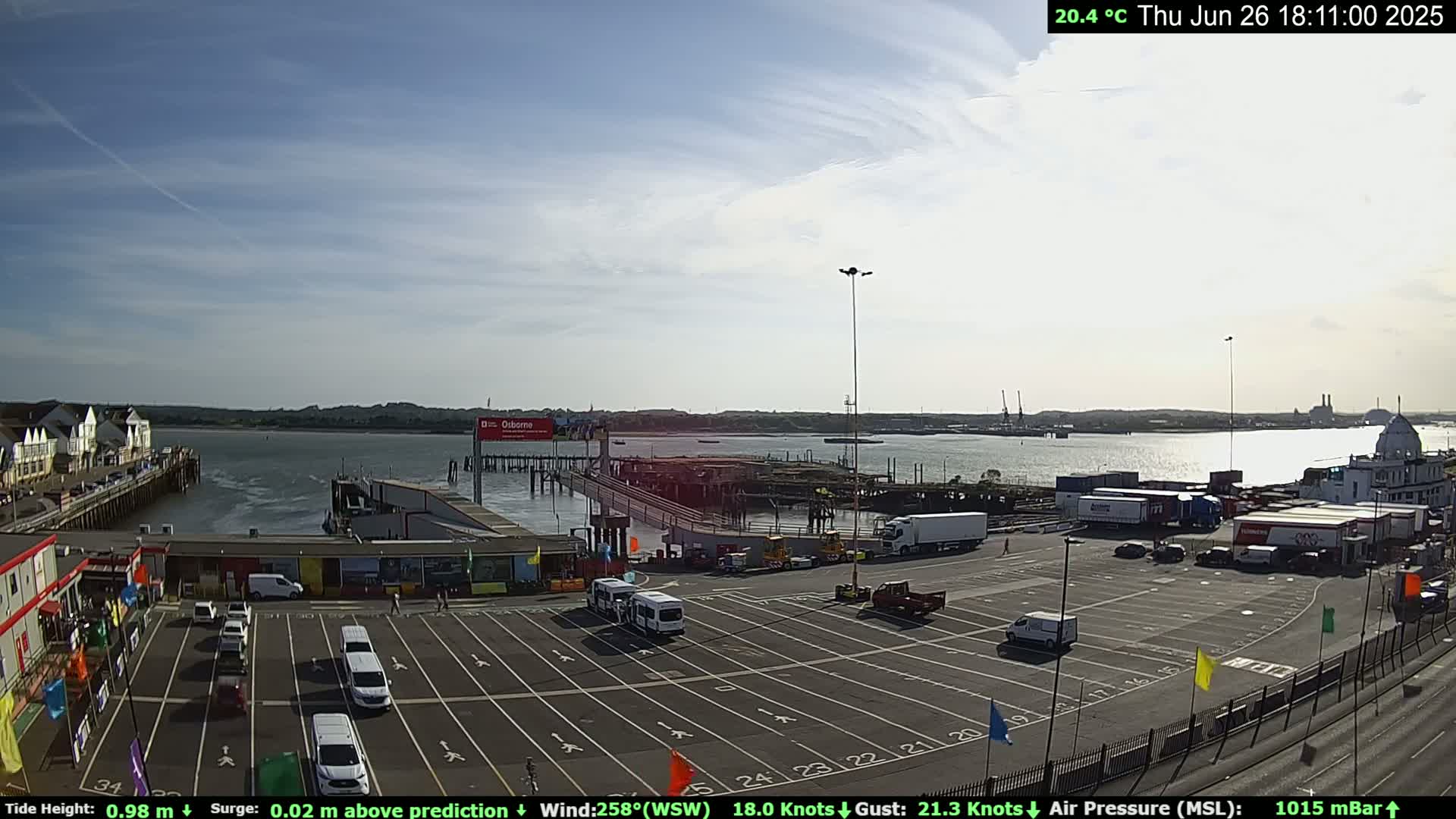 Southampton Vehicle Ferry Terminal Live Cam -  Southampton, Hampshire, South East, England, United Kingdom