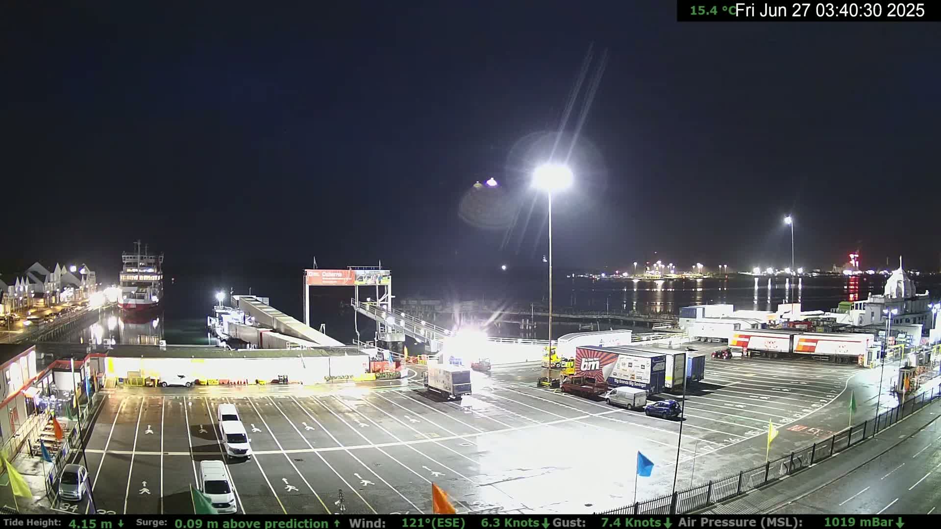 Southampton Vehicle Ferry Terminal Live Cam -  Southampton, Hampshire, South East, England, United Kingdom