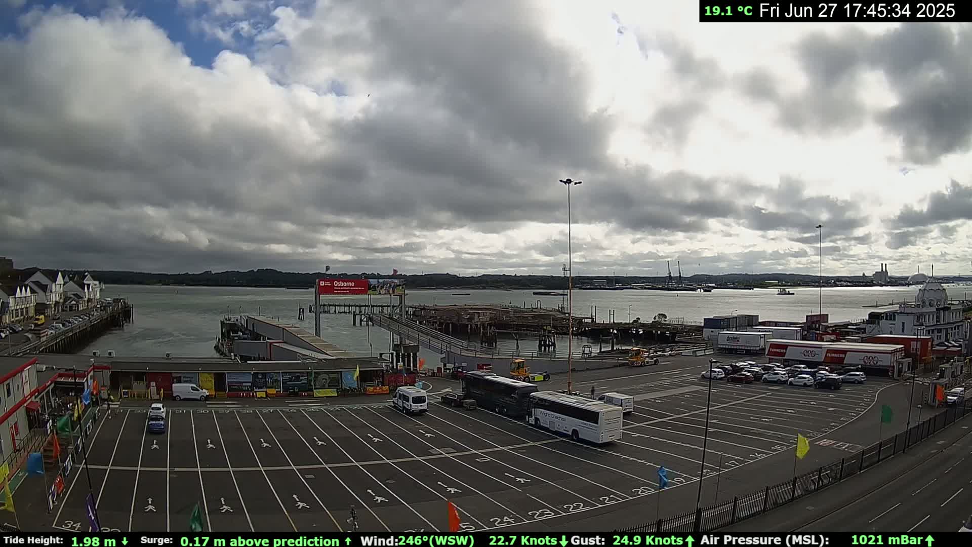 Southampton Vehicle Ferry Terminal Live Cam -  Southampton, Hampshire, South East, England, United Kingdom