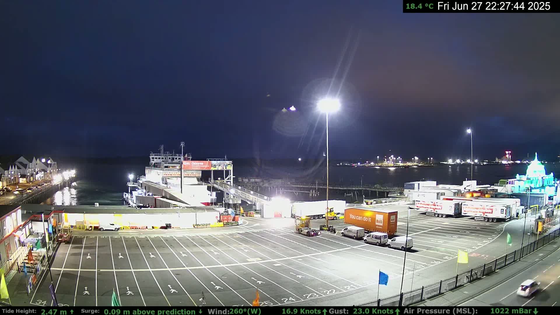 Southampton Vehicle Ferry Terminal Live Cam -  Southampton, Hampshire, South East, England, United Kingdom