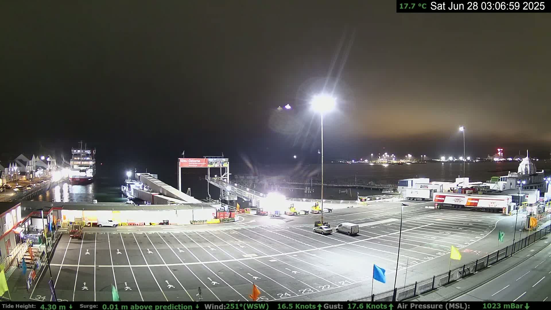 Southampton Vehicle Ferry Terminal Live Cam -  Southampton, Hampshire, South East, England, United Kingdom
