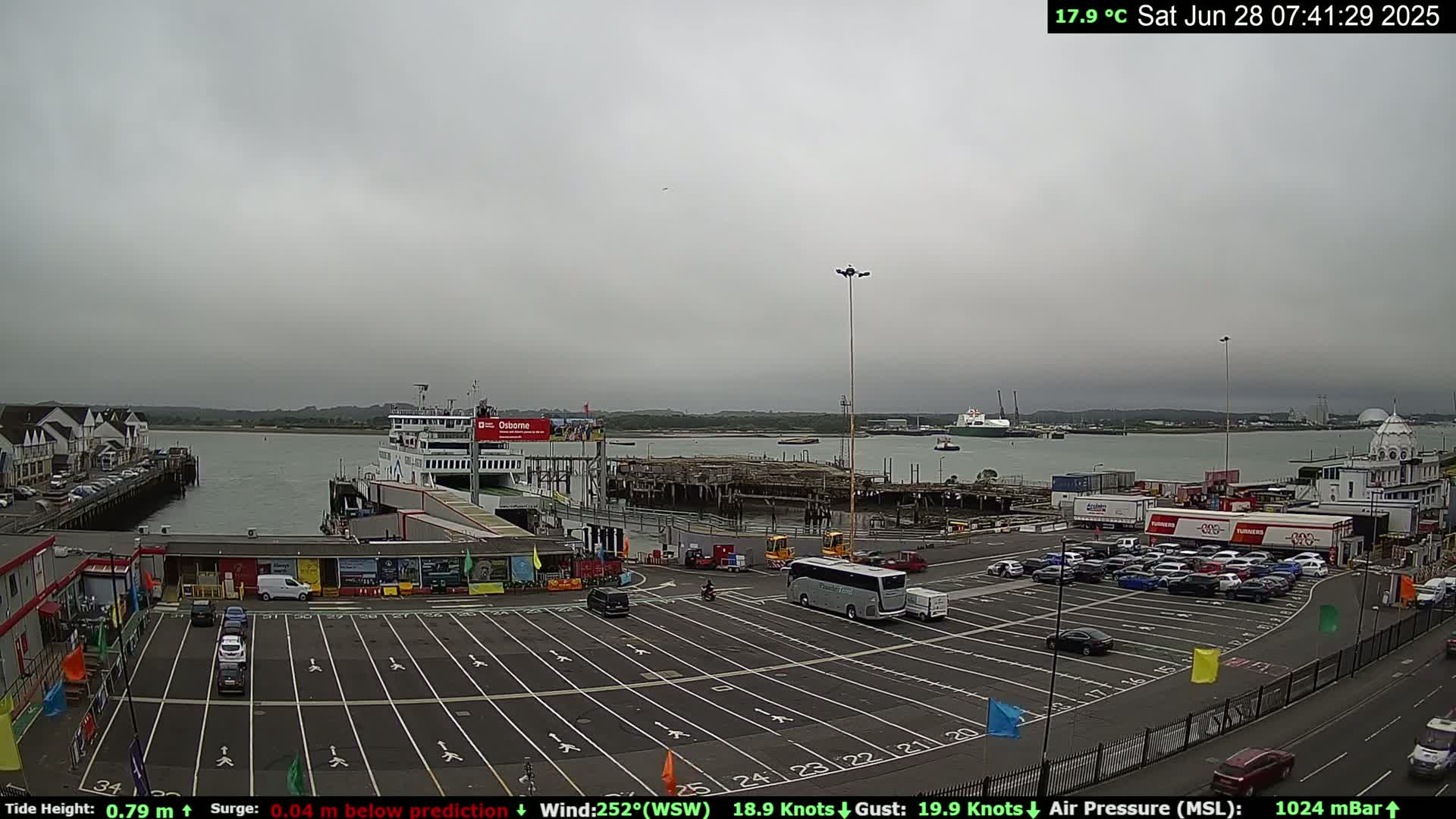 Southampton Vehicle Ferry Terminal Live Cam -  Southampton, Hampshire, South East, England, United Kingdom
