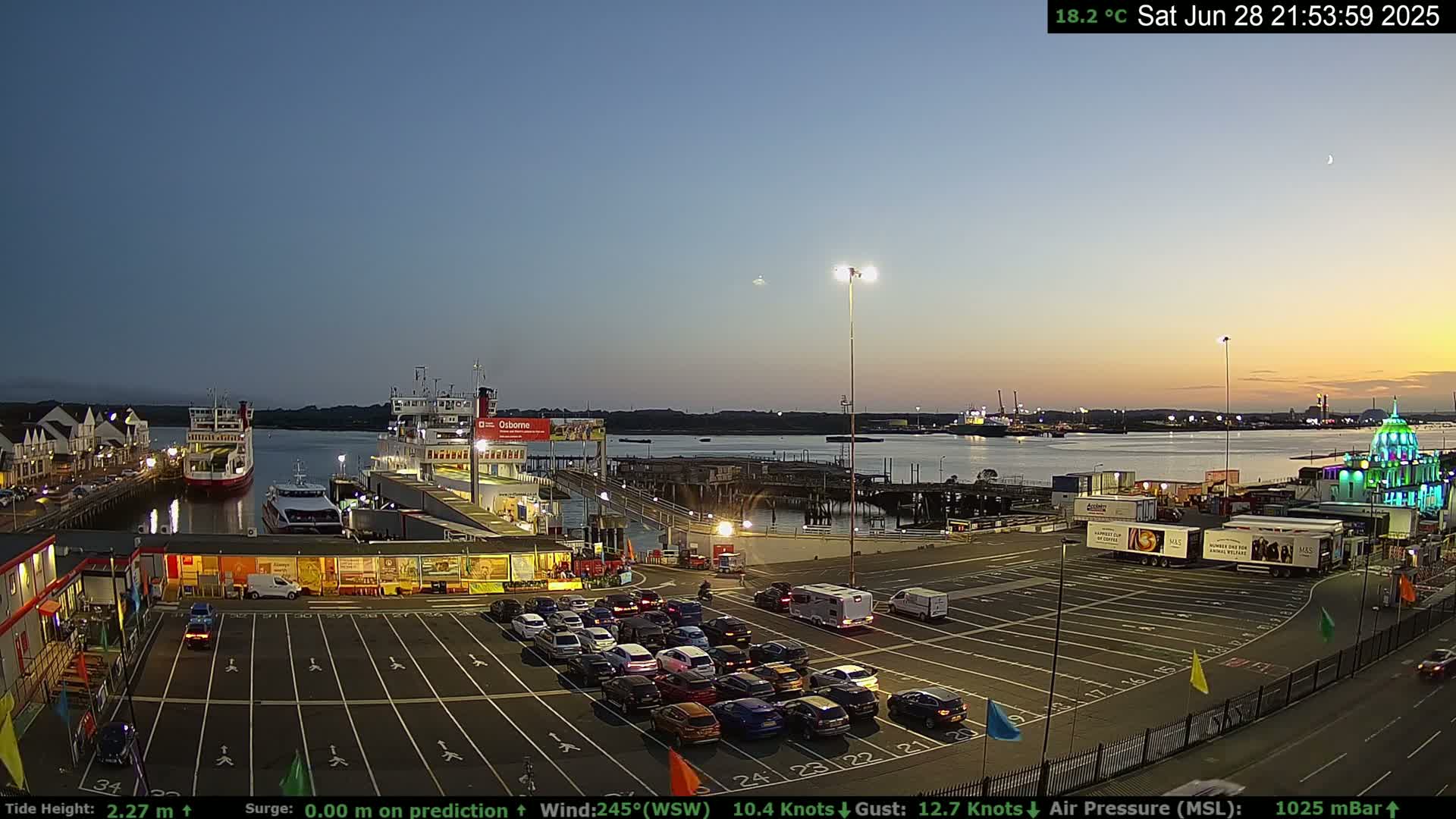 Southampton Vehicle Ferry Terminal Live Cam -  Southampton, Hampshire, South East, England, United Kingdom