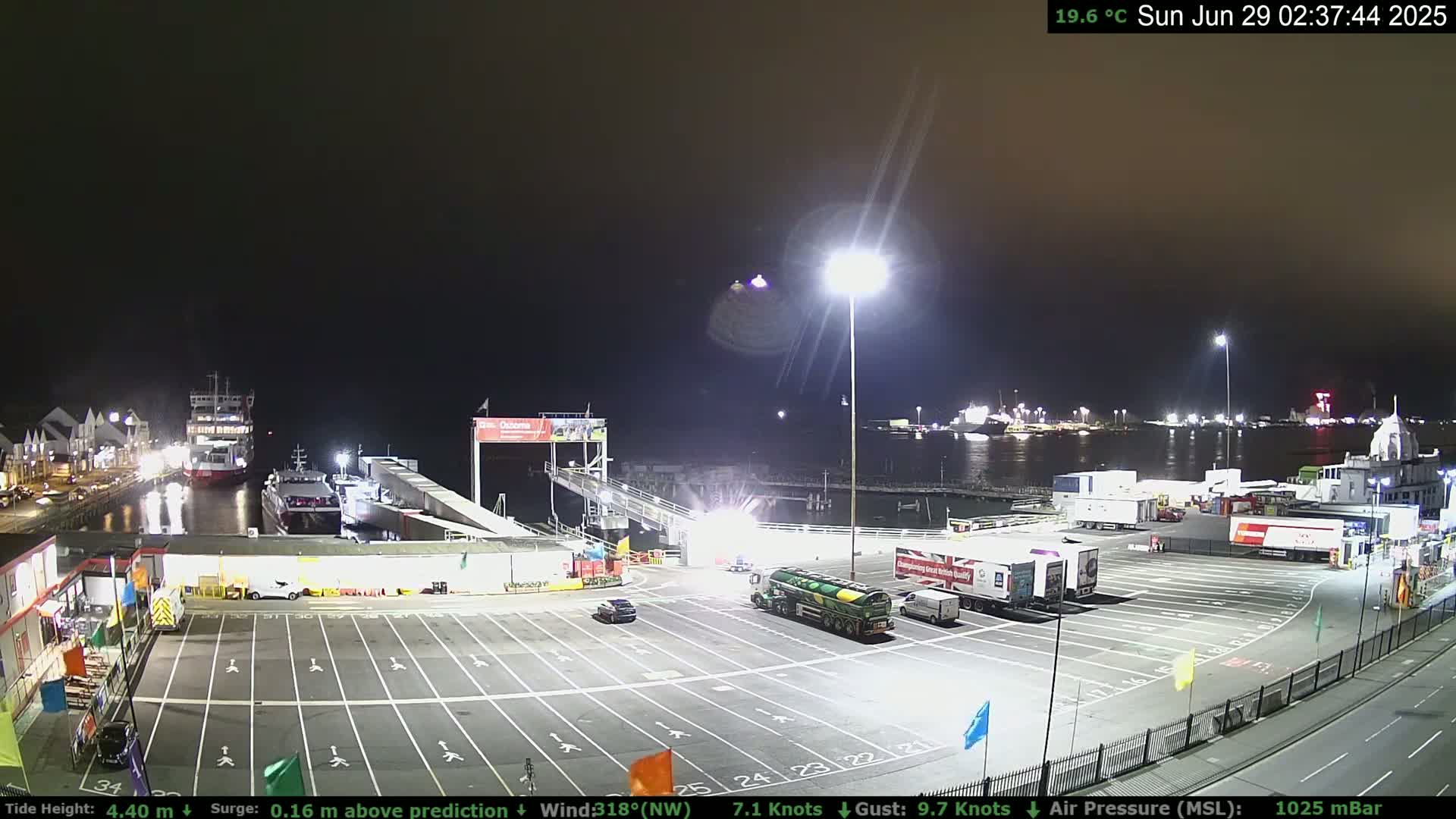 Southampton Vehicle Ferry Terminal Live Cam -  Southampton, Hampshire, South East, England, United Kingdom
