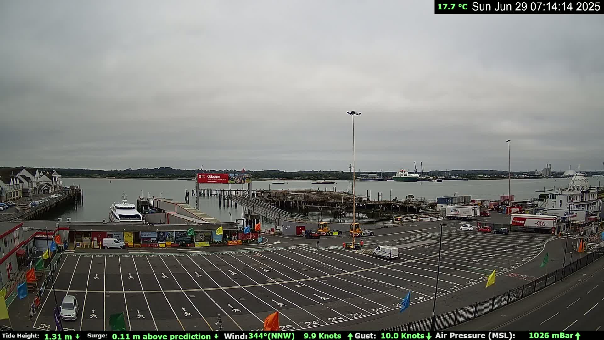 Southampton Vehicle Ferry Terminal Live Cam -  Southampton, Hampshire, South East, England, United Kingdom