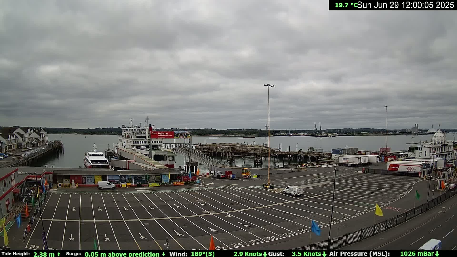Southampton Vehicle Ferry Terminal Live Cam -  Southampton, Hampshire, South East, England, United Kingdom