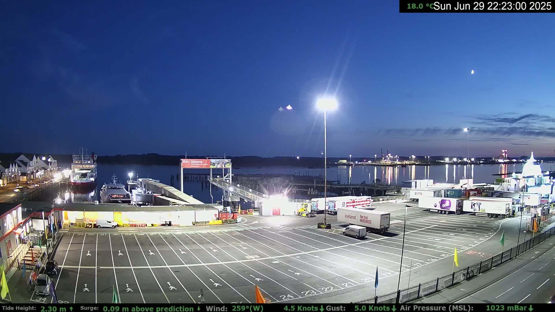 Southampton Vehicle Ferry Terminal Live Cam -  Southampton, Hampshire, South East, England, United Kingdom