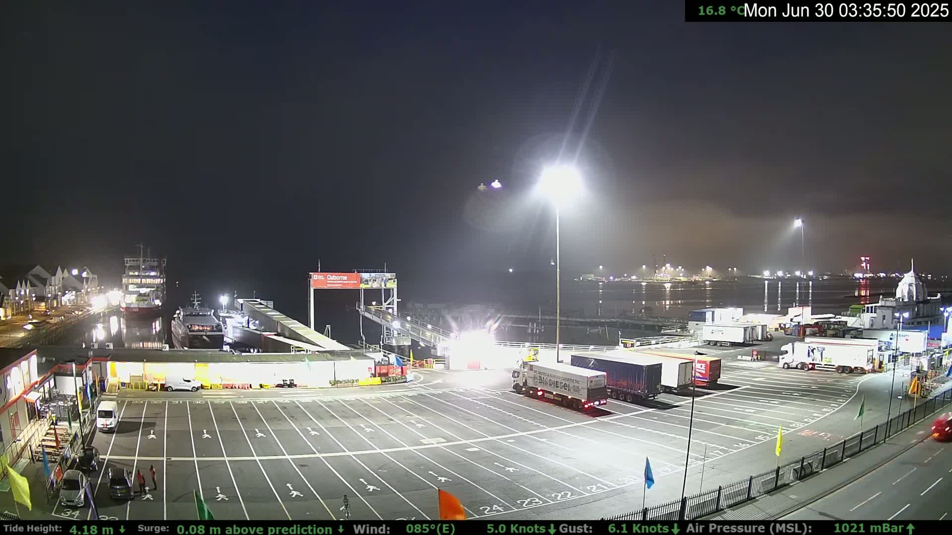 Southampton Vehicle Ferry Terminal Live Cam -  Southampton, Hampshire, South East, England, United Kingdom