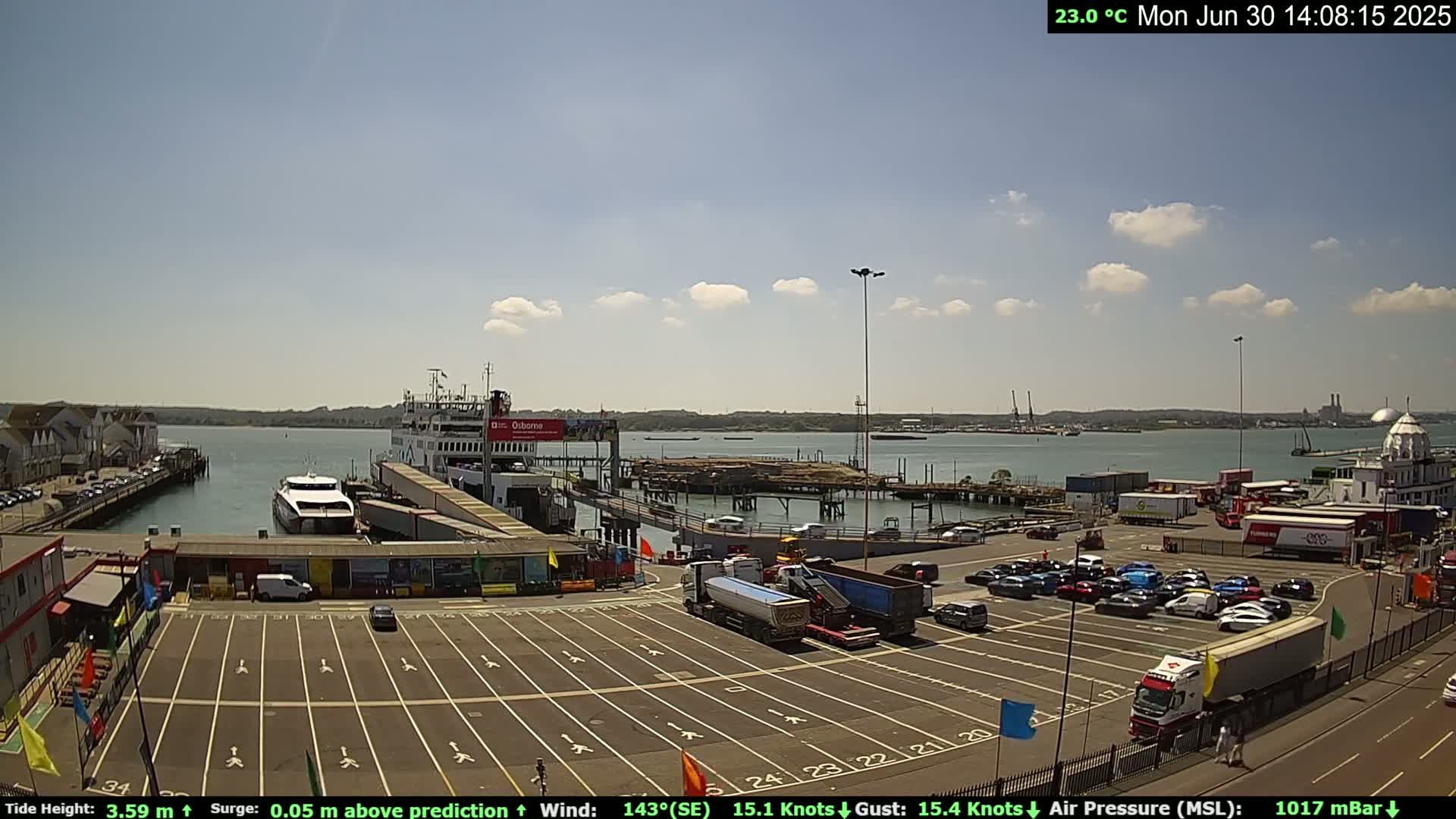 Southampton Vehicle Ferry Terminal Live Cam -  Southampton, Hampshire, South East, England, United Kingdom