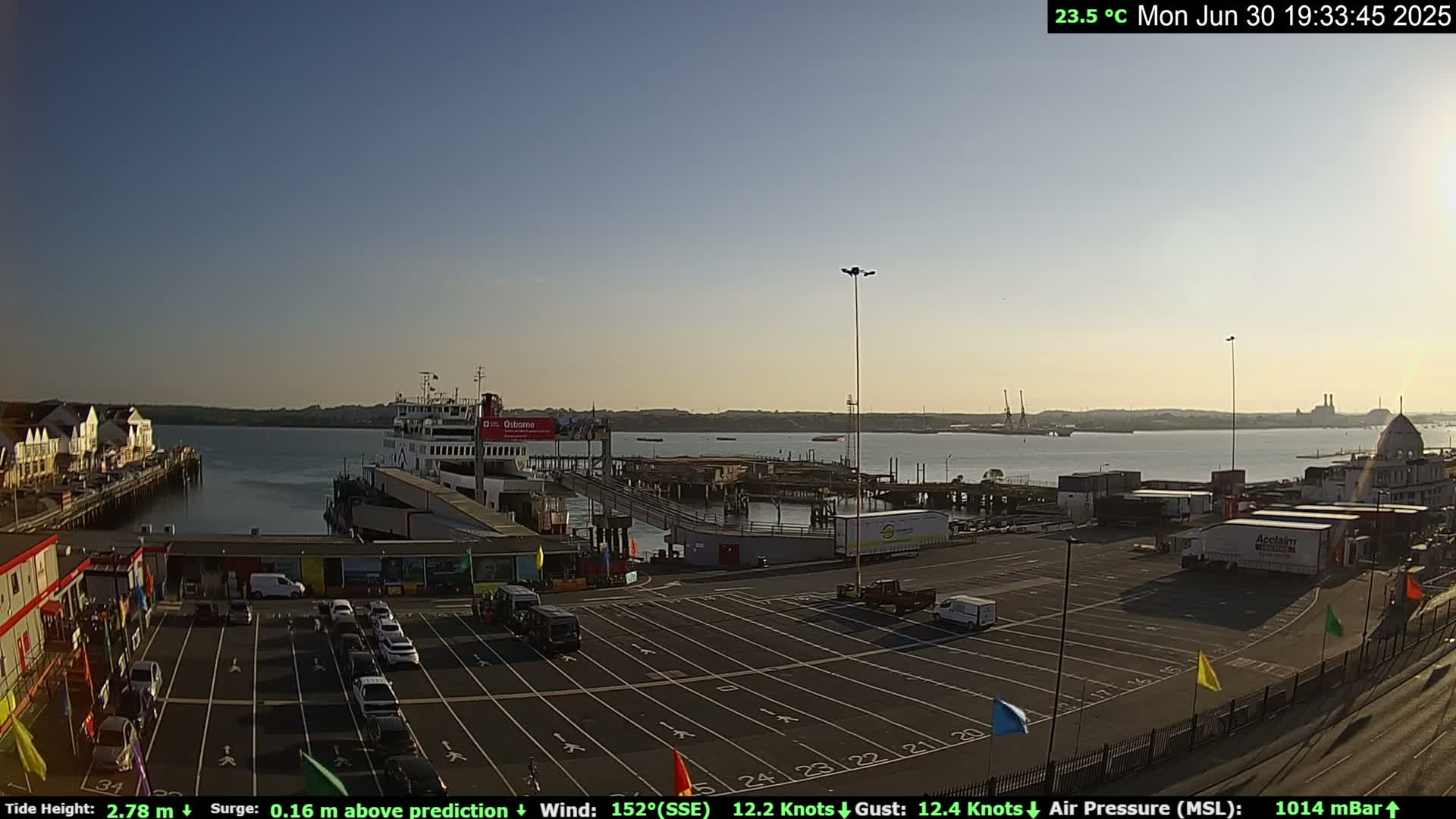 Southampton Vehicle Ferry Terminal Live Cam -  Southampton, Hampshire, South East, England, United Kingdom