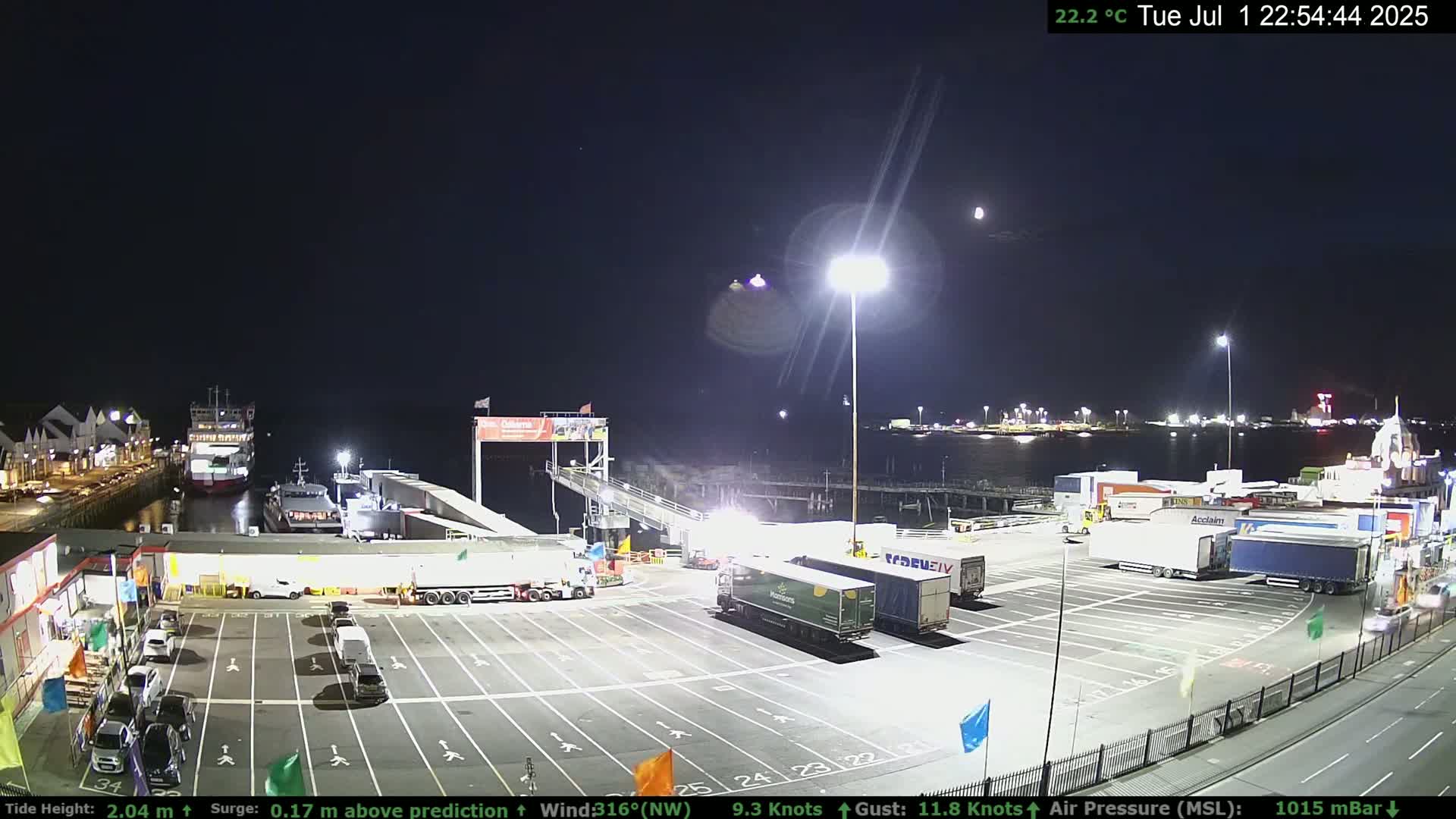 Southampton Vehicle Ferry Terminal Live Cam -  Southampton, Hampshire, South East, England, United Kingdom