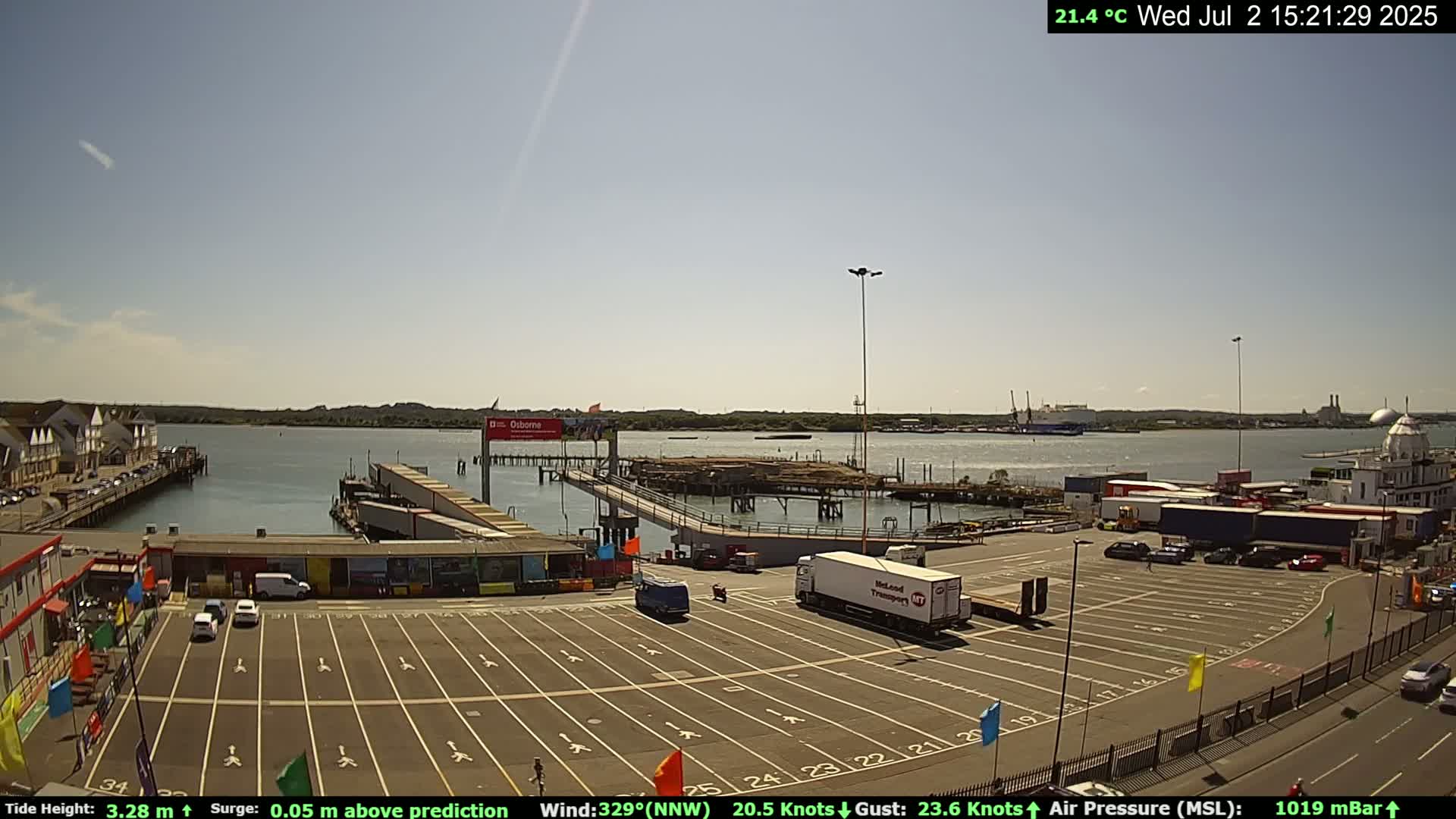 Southampton Vehicle Ferry Terminal Live Cam -  Southampton, Hampshire, South East, England, United Kingdom
