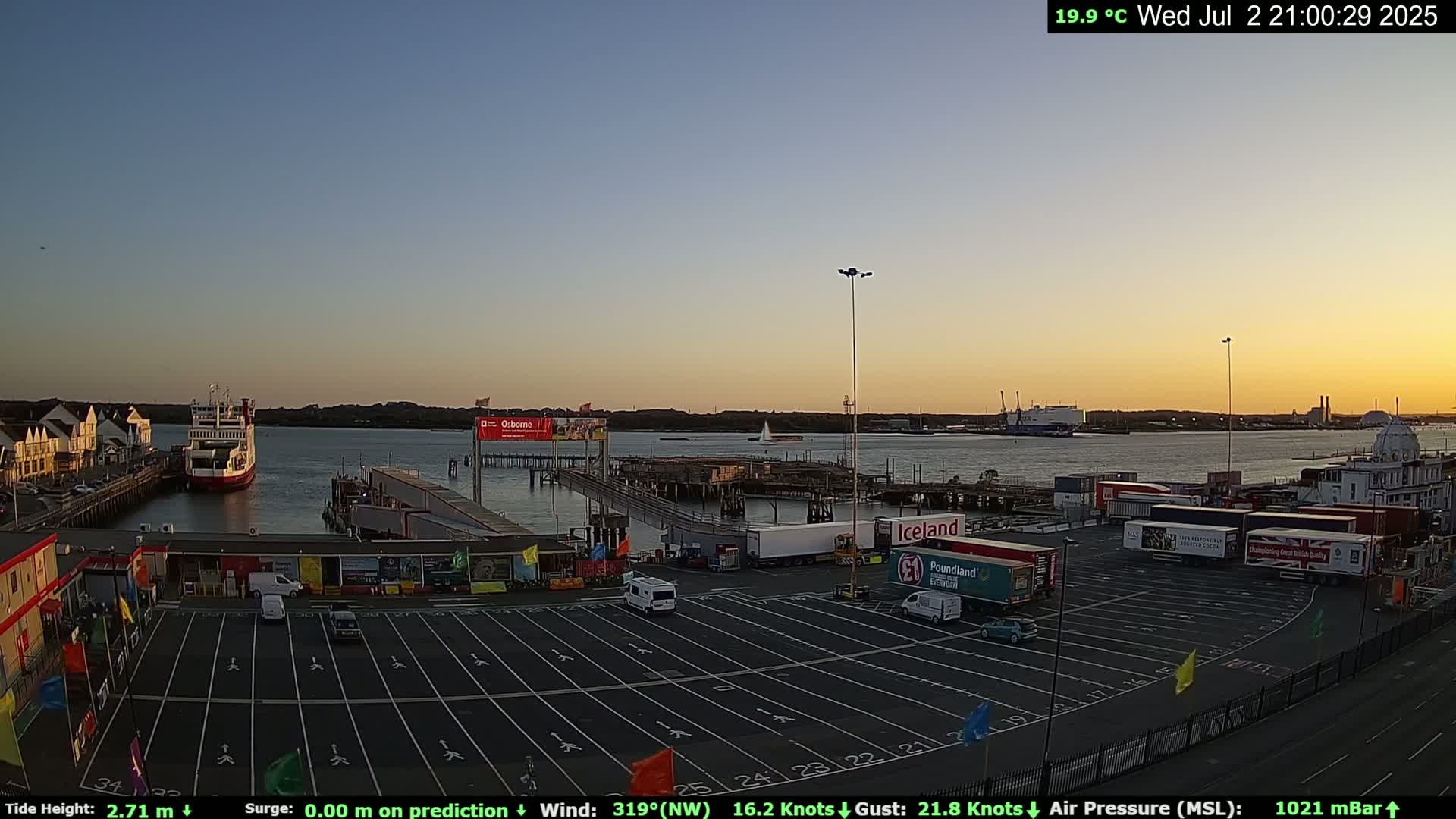 Southampton Vehicle Ferry Terminal Live Cam -  Southampton, Hampshire, South East, England, United Kingdom