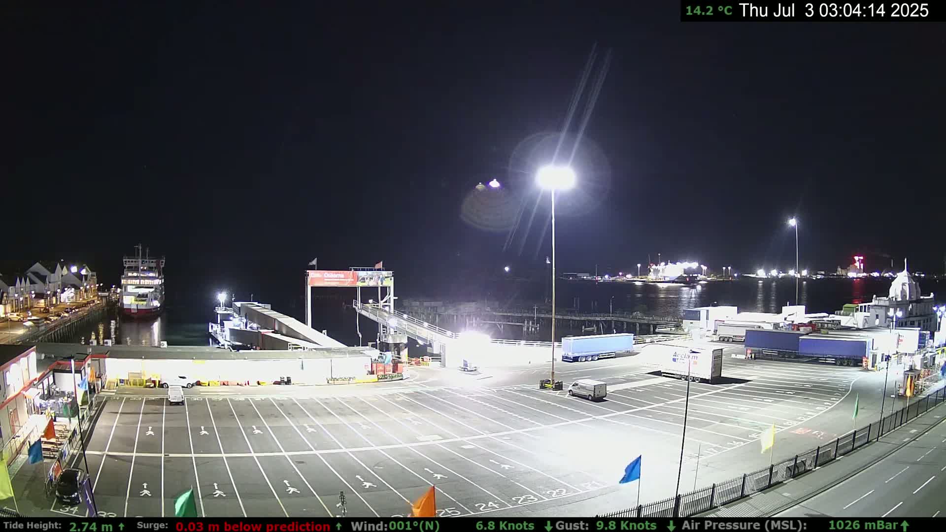 Southampton Vehicle Ferry Terminal Live Cam -  Southampton, Hampshire, South East, England, United Kingdom