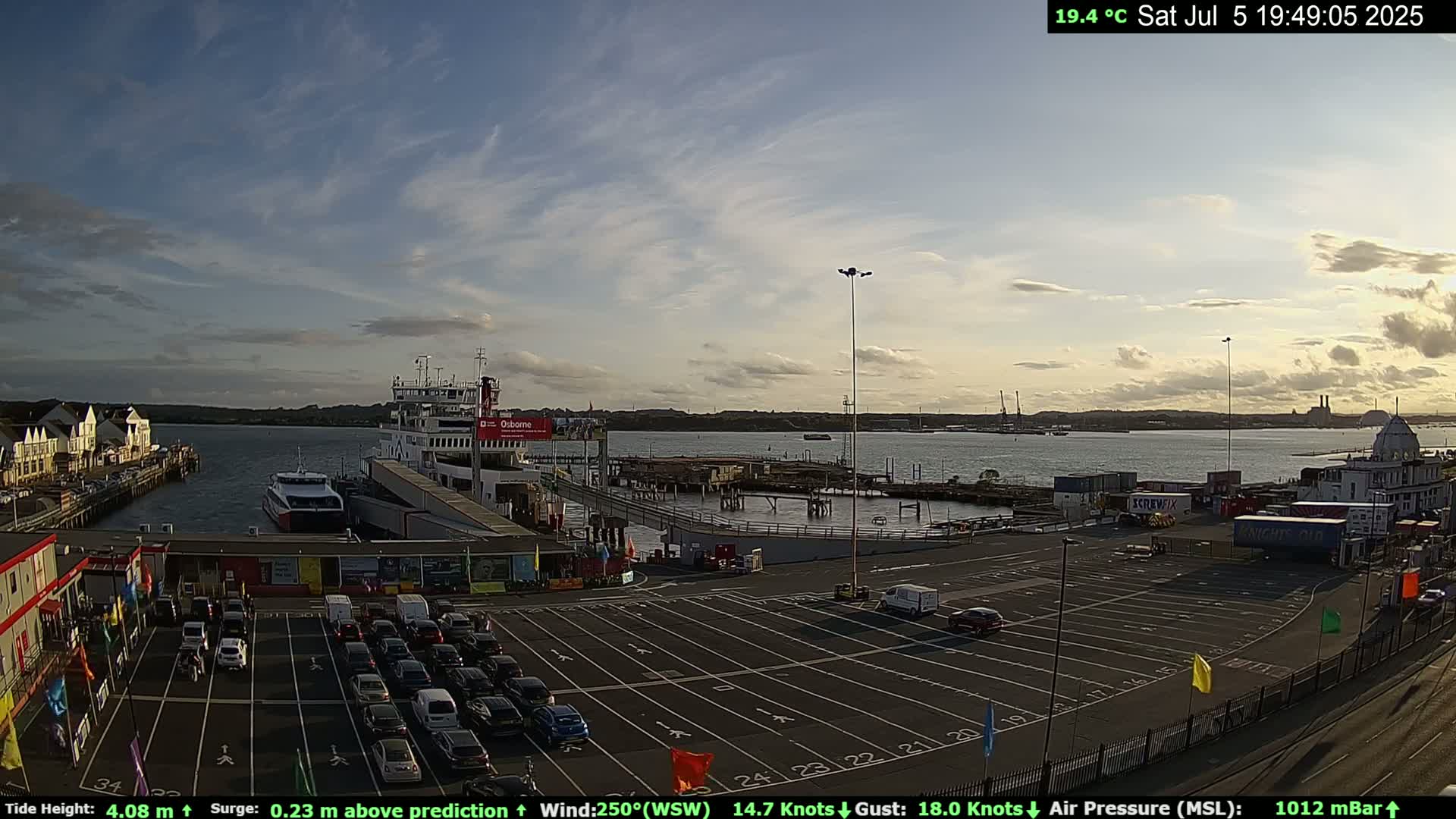 Southampton Vehicle Ferry Terminal Live Cam -  Southampton, Hampshire, South East, England, United Kingdom