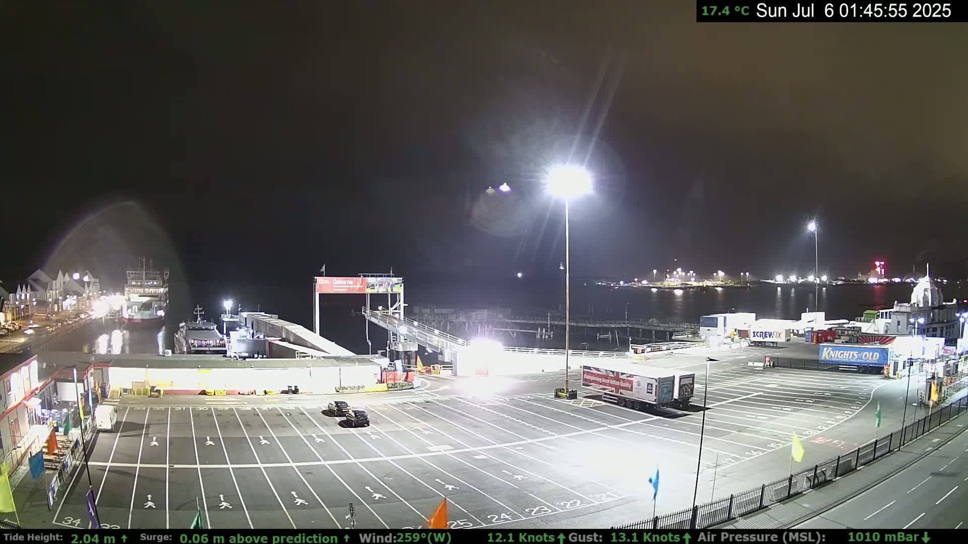 Southampton Vehicle Ferry Terminal Live Cam -  Southampton, Hampshire, South East, England, United Kingdom