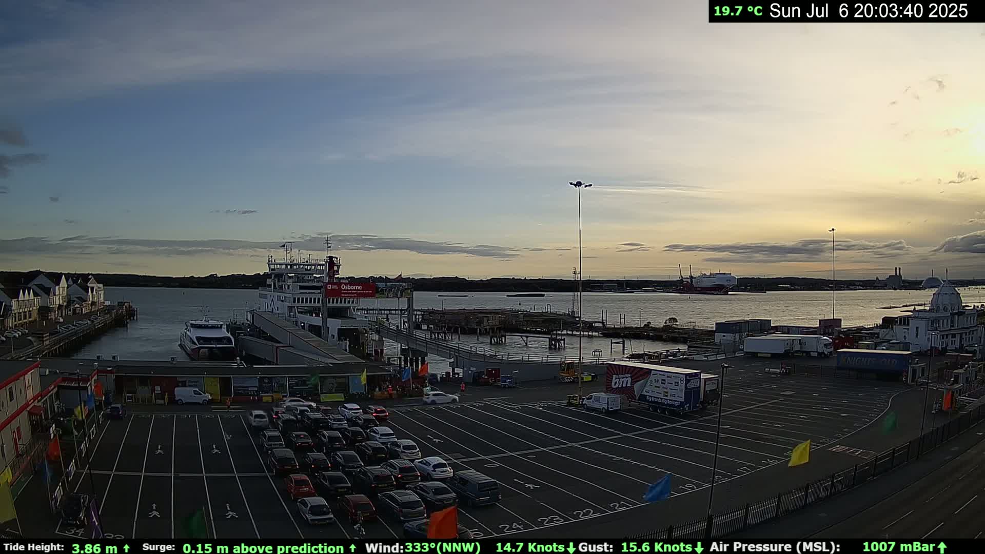 Southampton Vehicle Ferry Terminal Live Cam -  Southampton, Hampshire, South East, England, United Kingdom