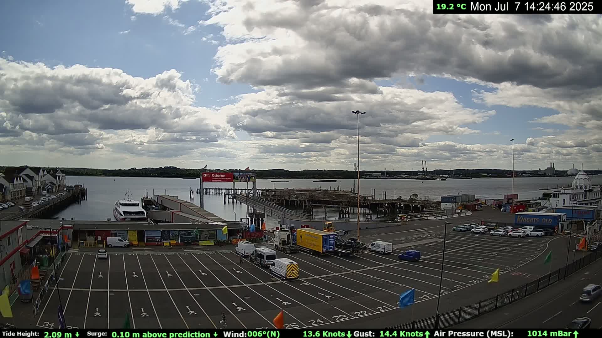 Southampton Vehicle Ferry Terminal Live Cam -  Southampton, Hampshire, South East, England, United Kingdom