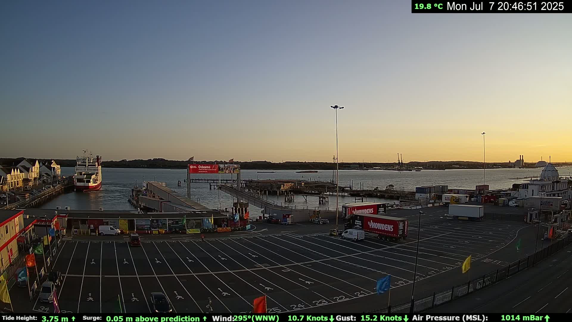 Southampton Vehicle Ferry Terminal Live Cam -  Southampton, Hampshire, South East, England, United Kingdom